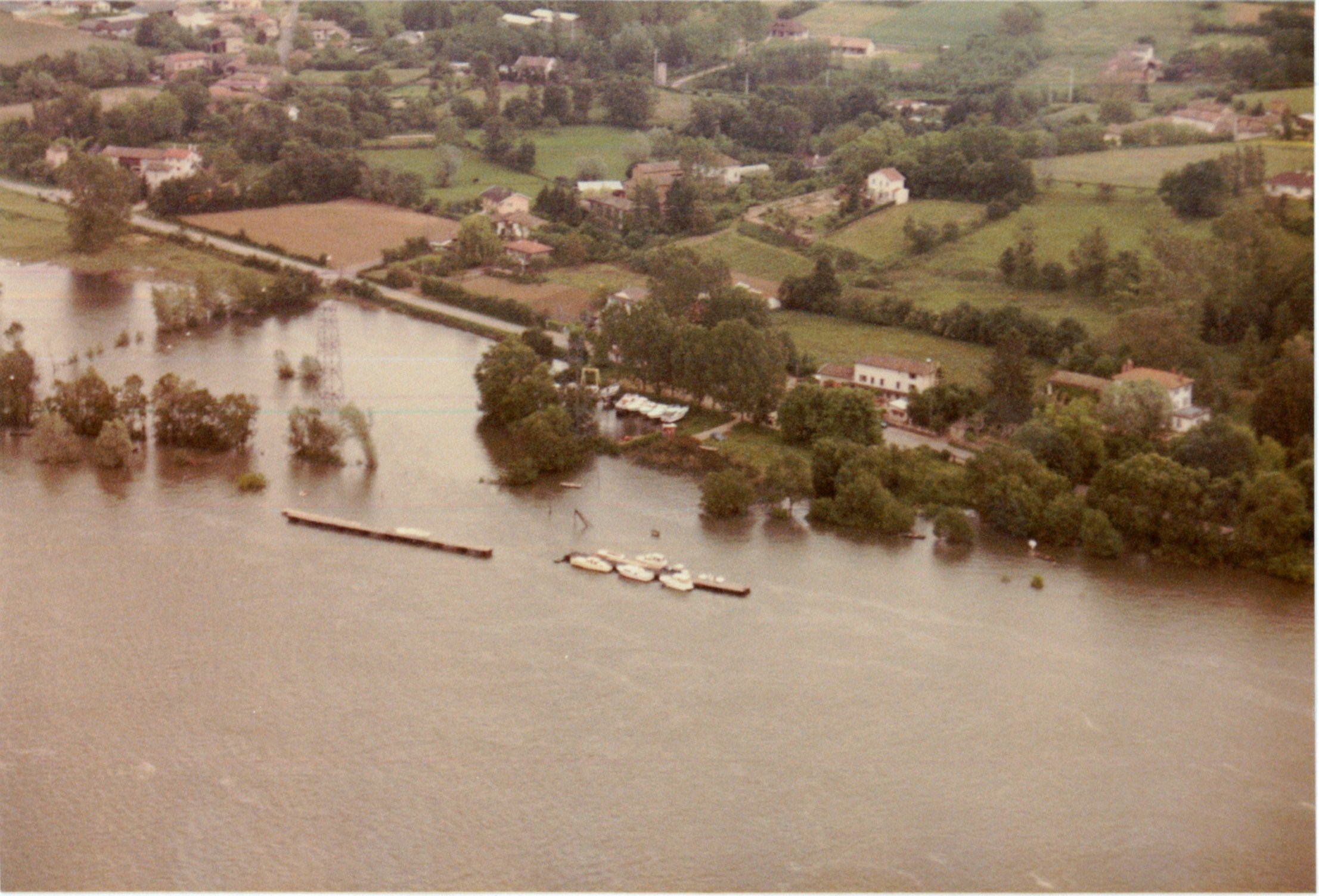 Crue de la Saône en 1983 à Fareins