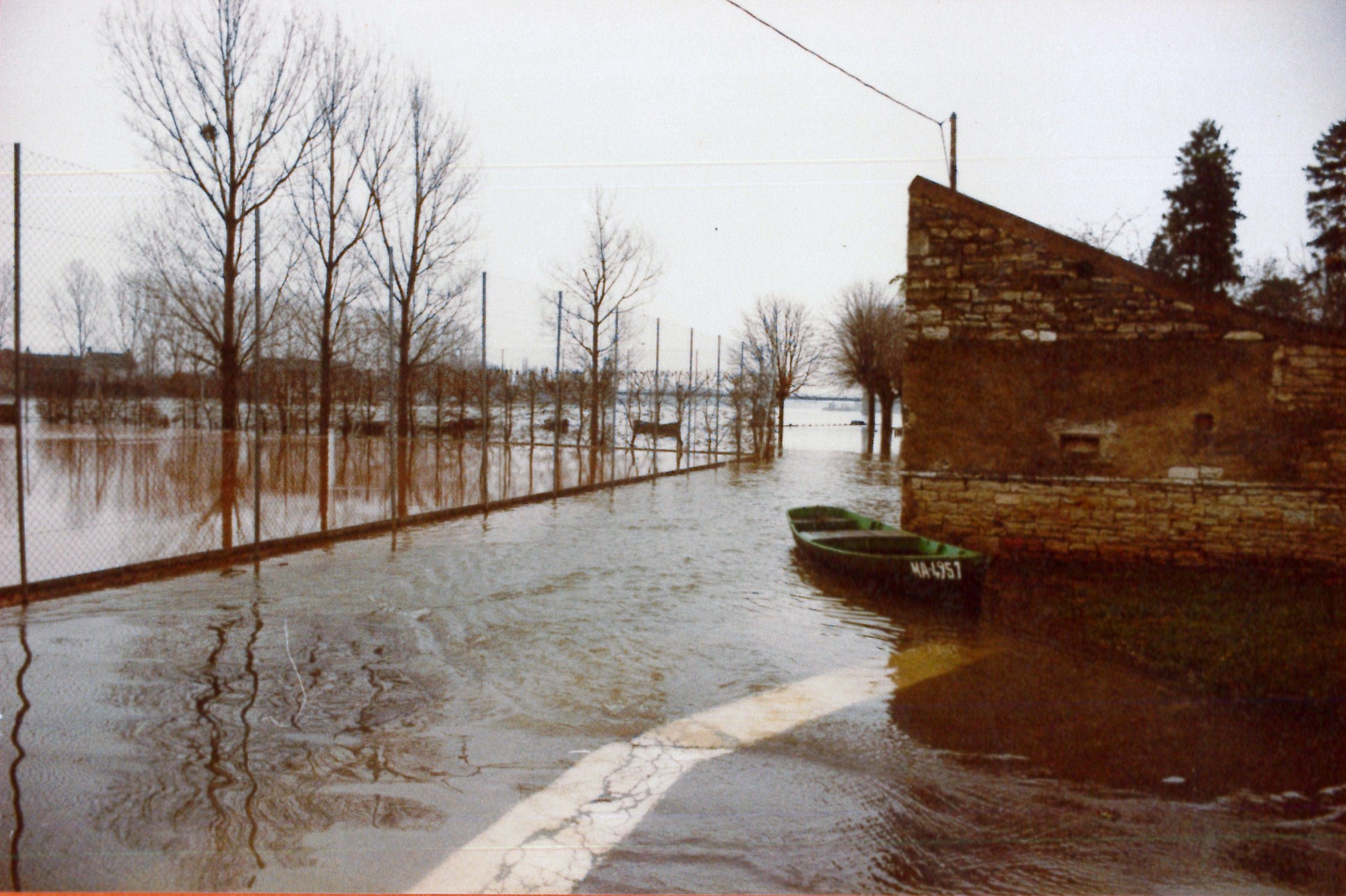 Crue de la Saône en 1981 à Tournus