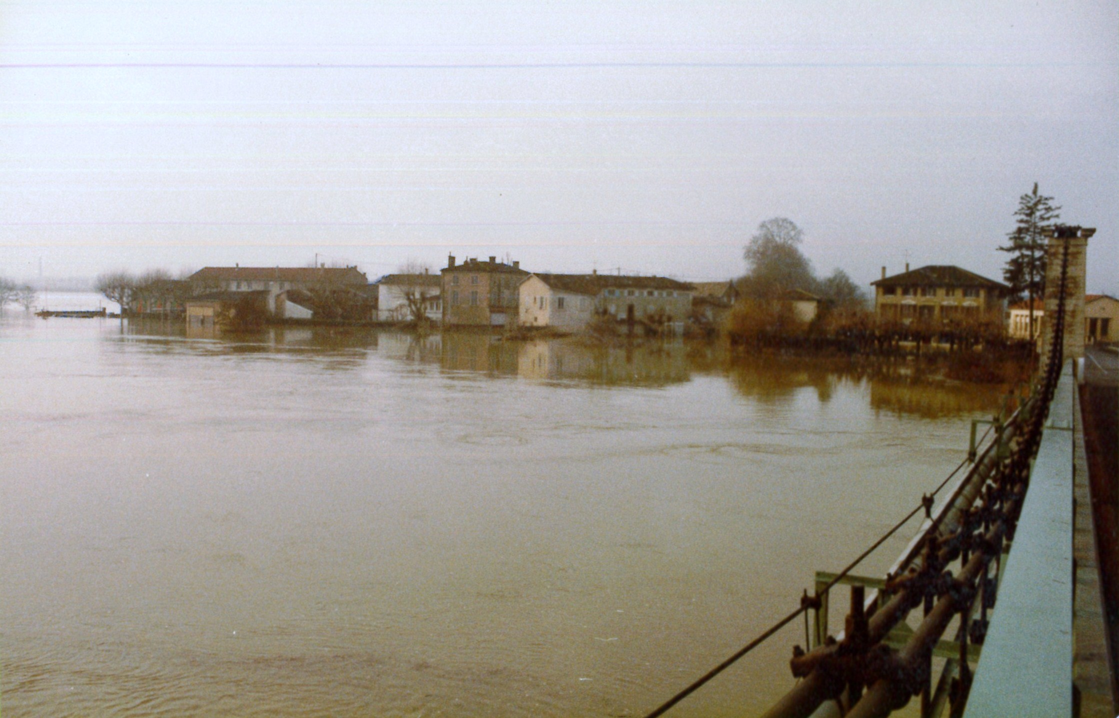 Crue de la Saône en 1981 à Villefranche-sur-Saône