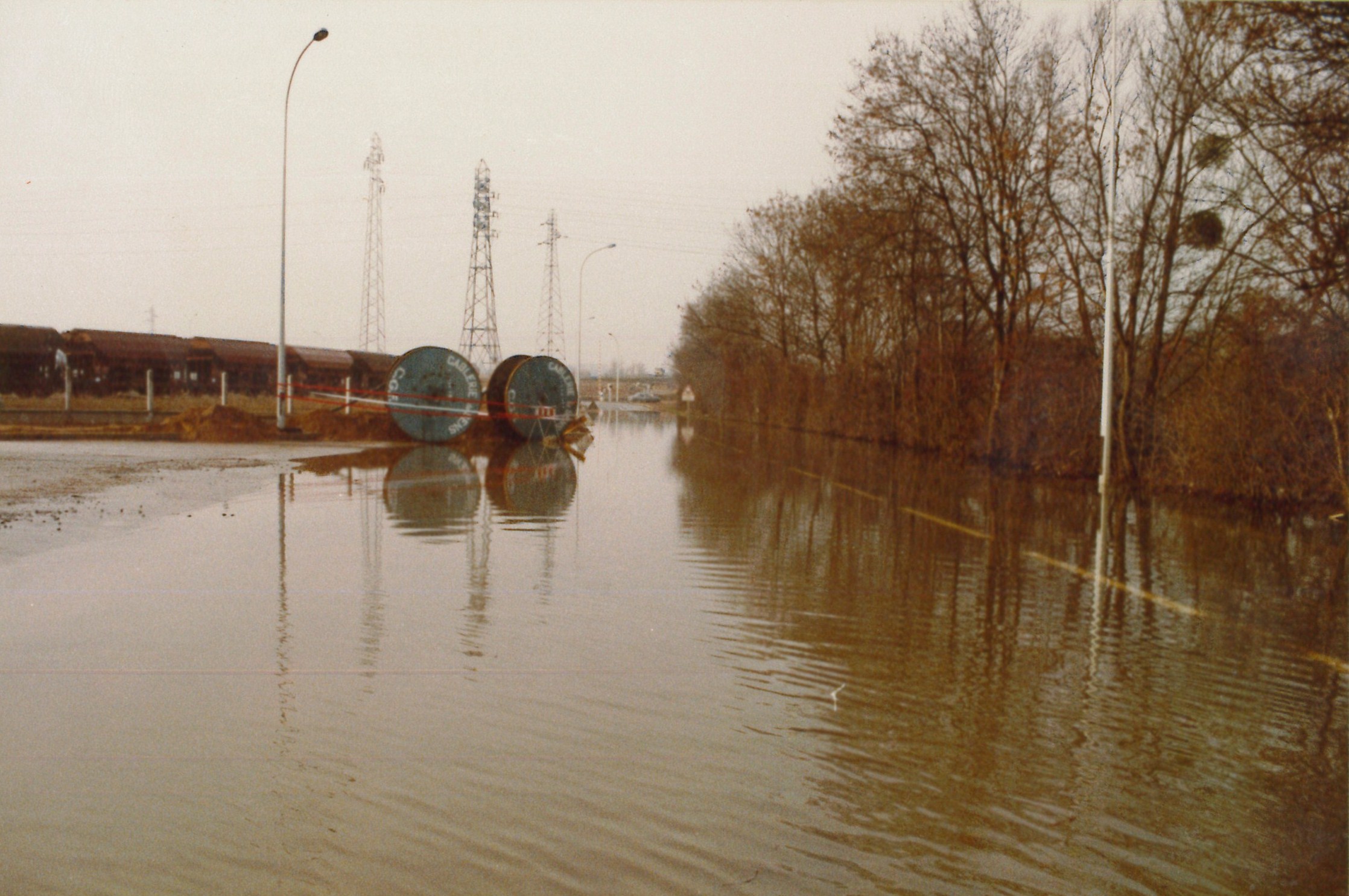 Crue de la Saône en 1981 à Villefranche-sur-Saône