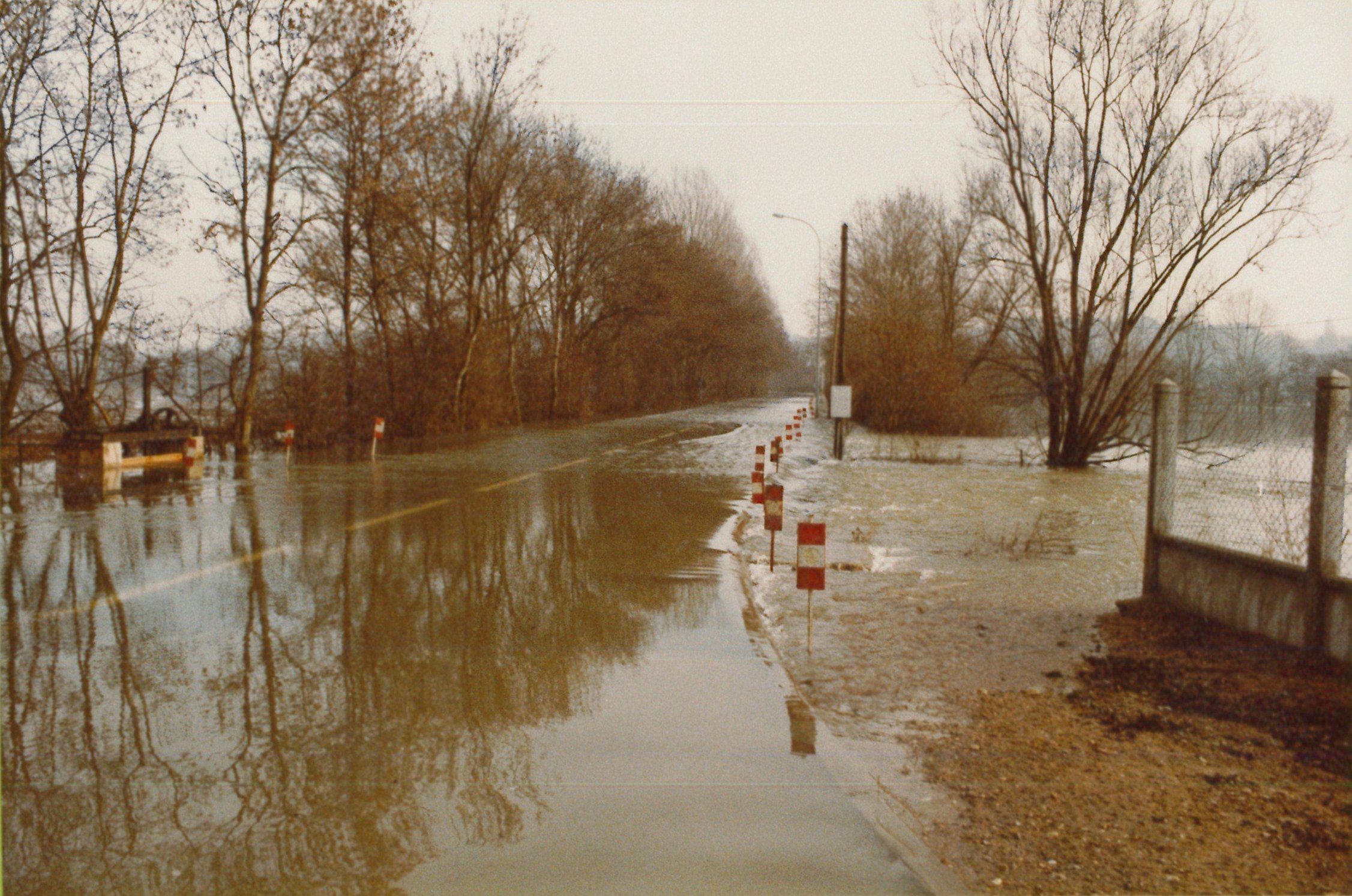 Crue de la Saône en 1981 à Villefranche-sur-Saône