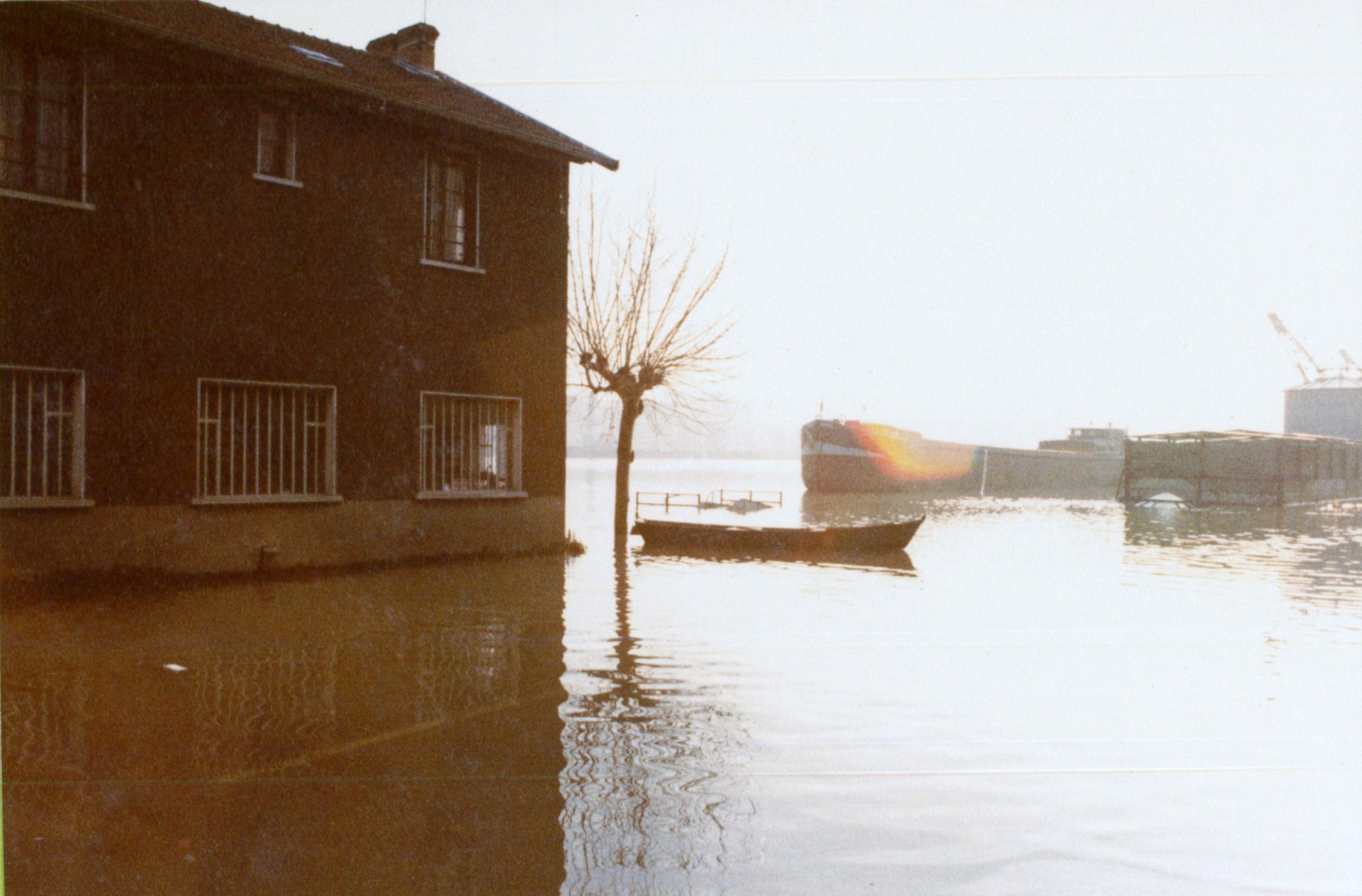 Crue de la Saône en 1981 à Villefranche-sur-Saône