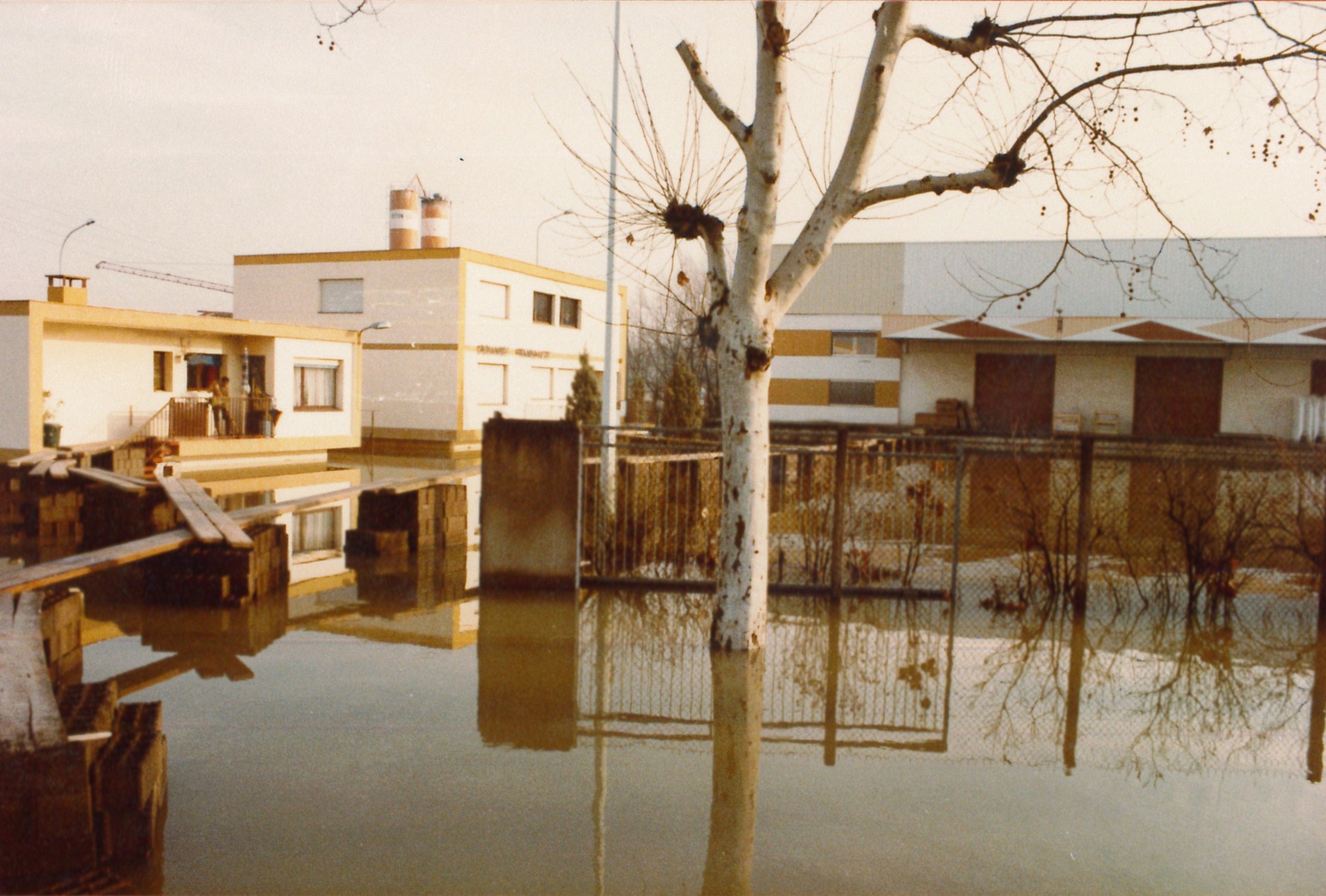 Crue de la Saône en 1981 à Villefranche-sur-Saône