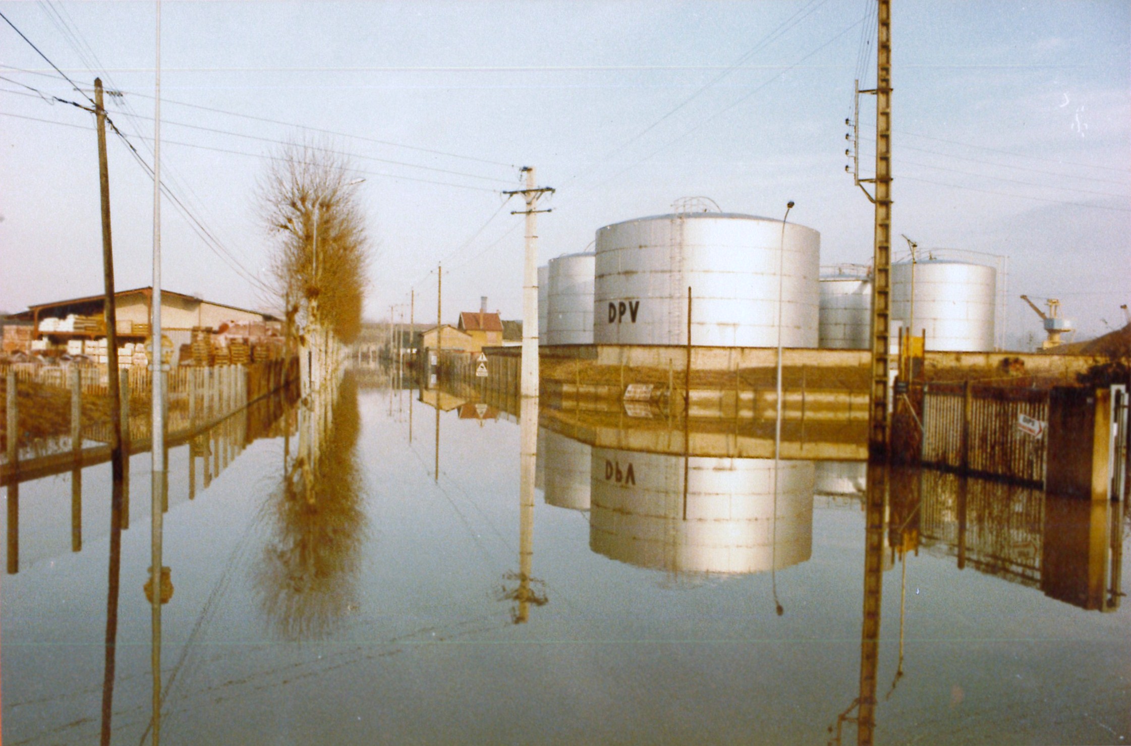 Crue de la Saône en 1981 à Villefranche-sur-Saône