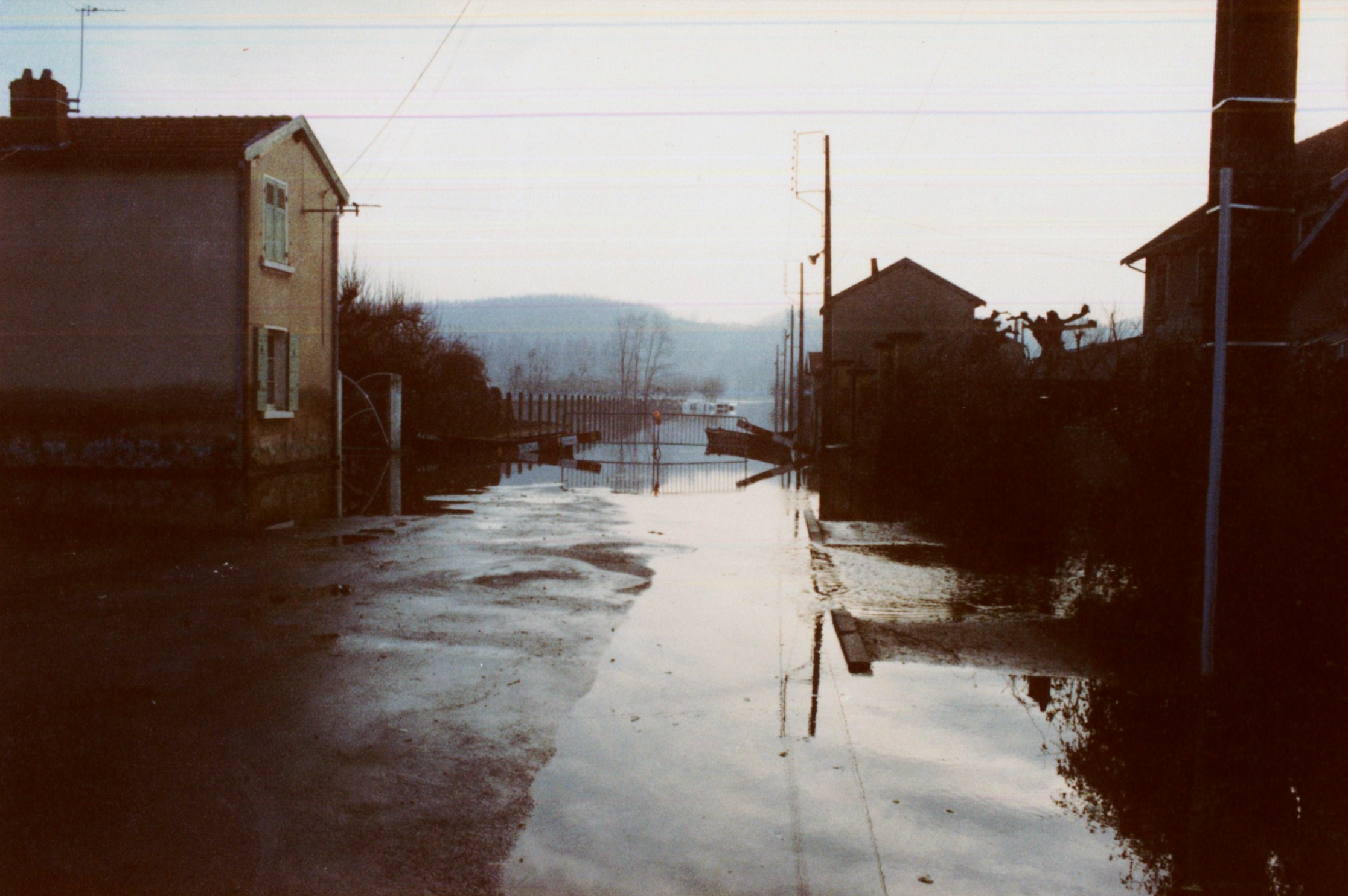 Crue de la Saône en 1981 à Villefranche-sur-Saône