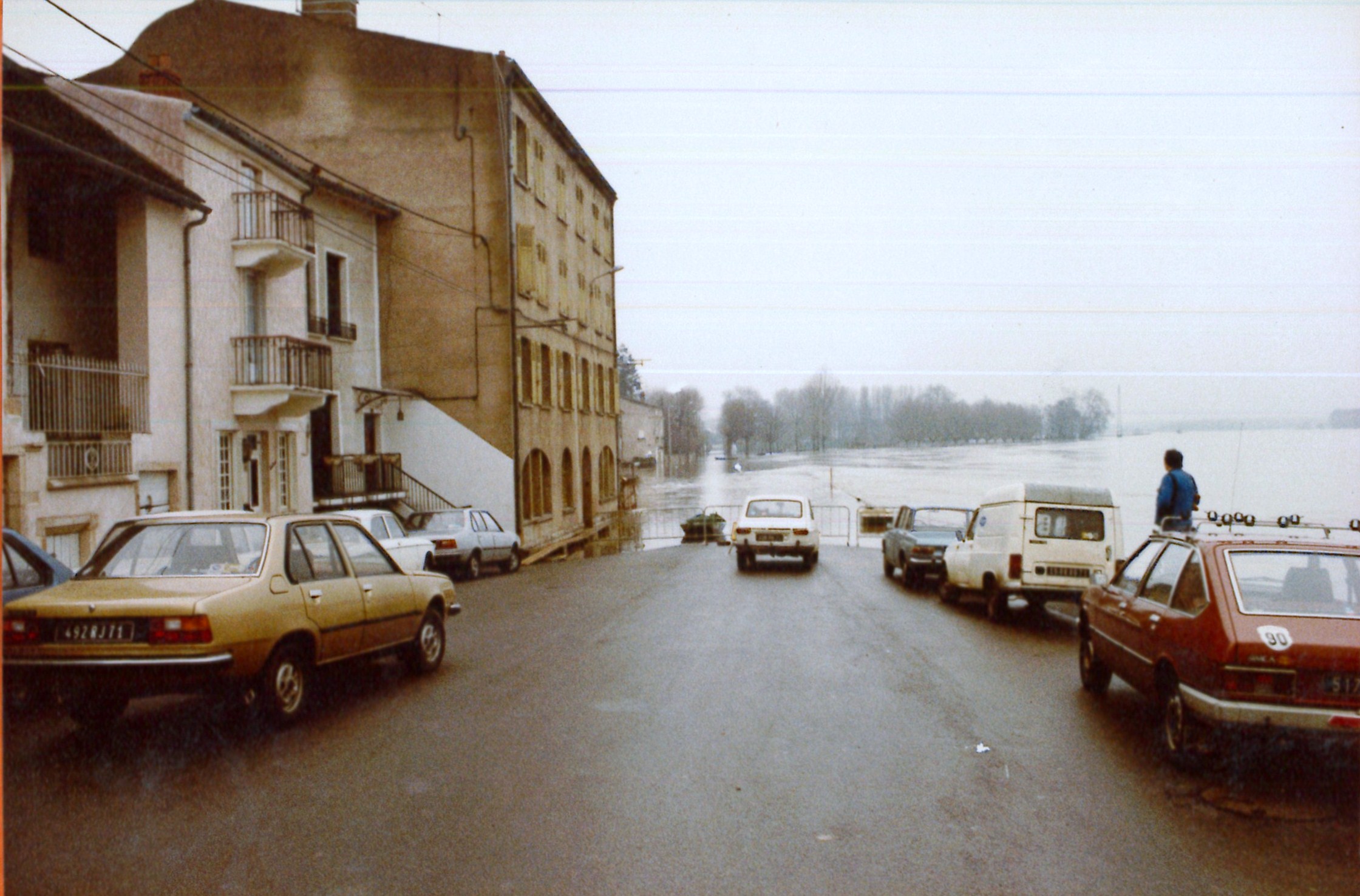 Crue de la Saône en 1981 à Tournus