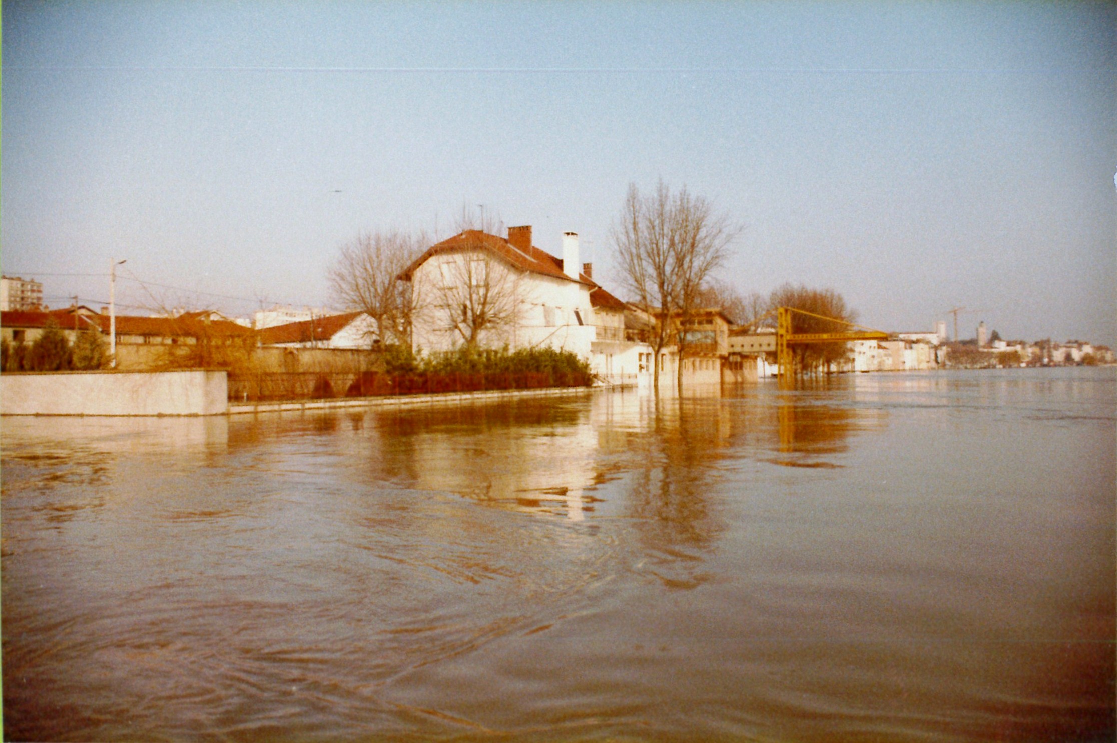 Crue de la Saône en 1982 à Mâcon