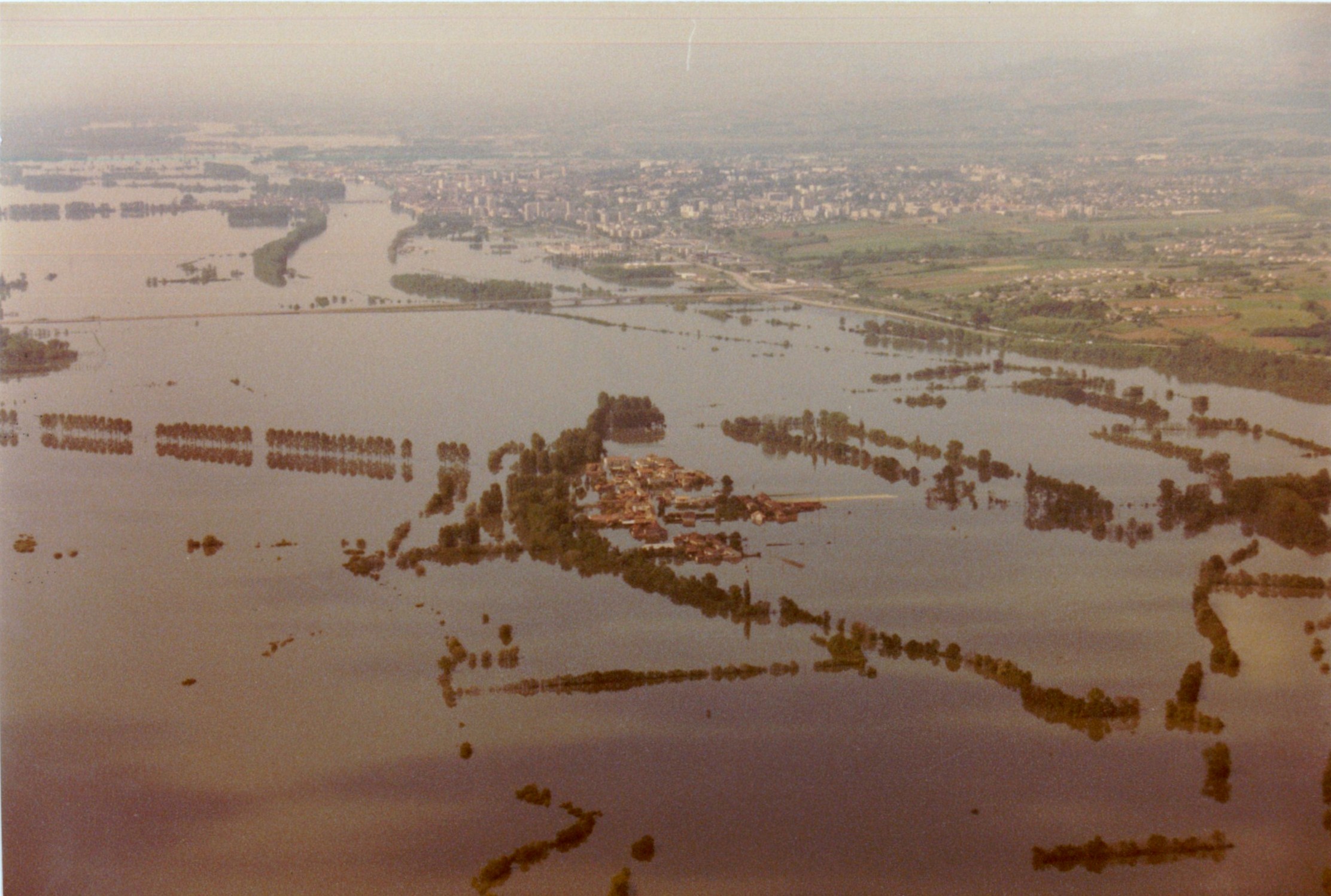 Crue de la Saône en 1983 à Vésines