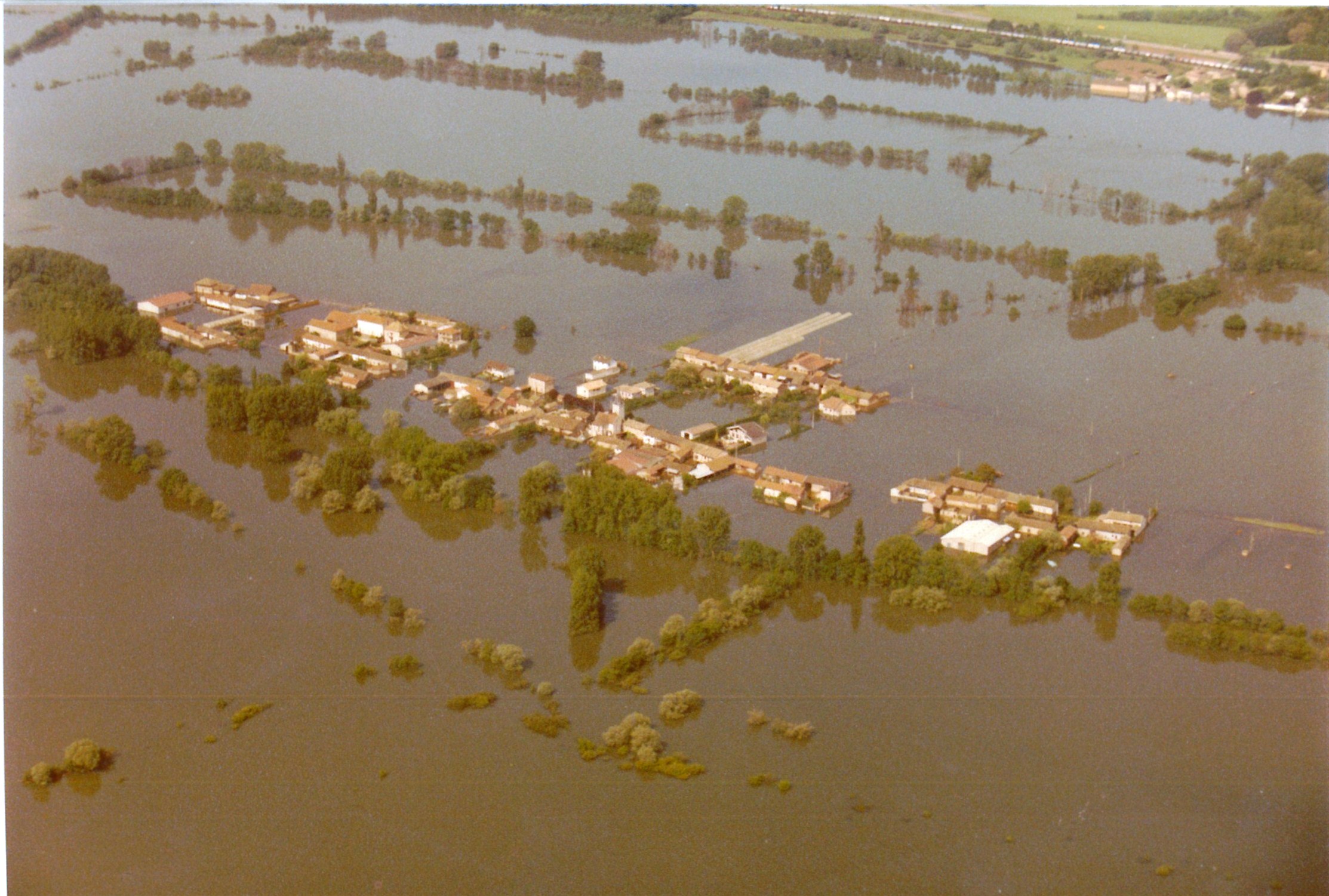 Crue de la Saône en 1983 à Vésines