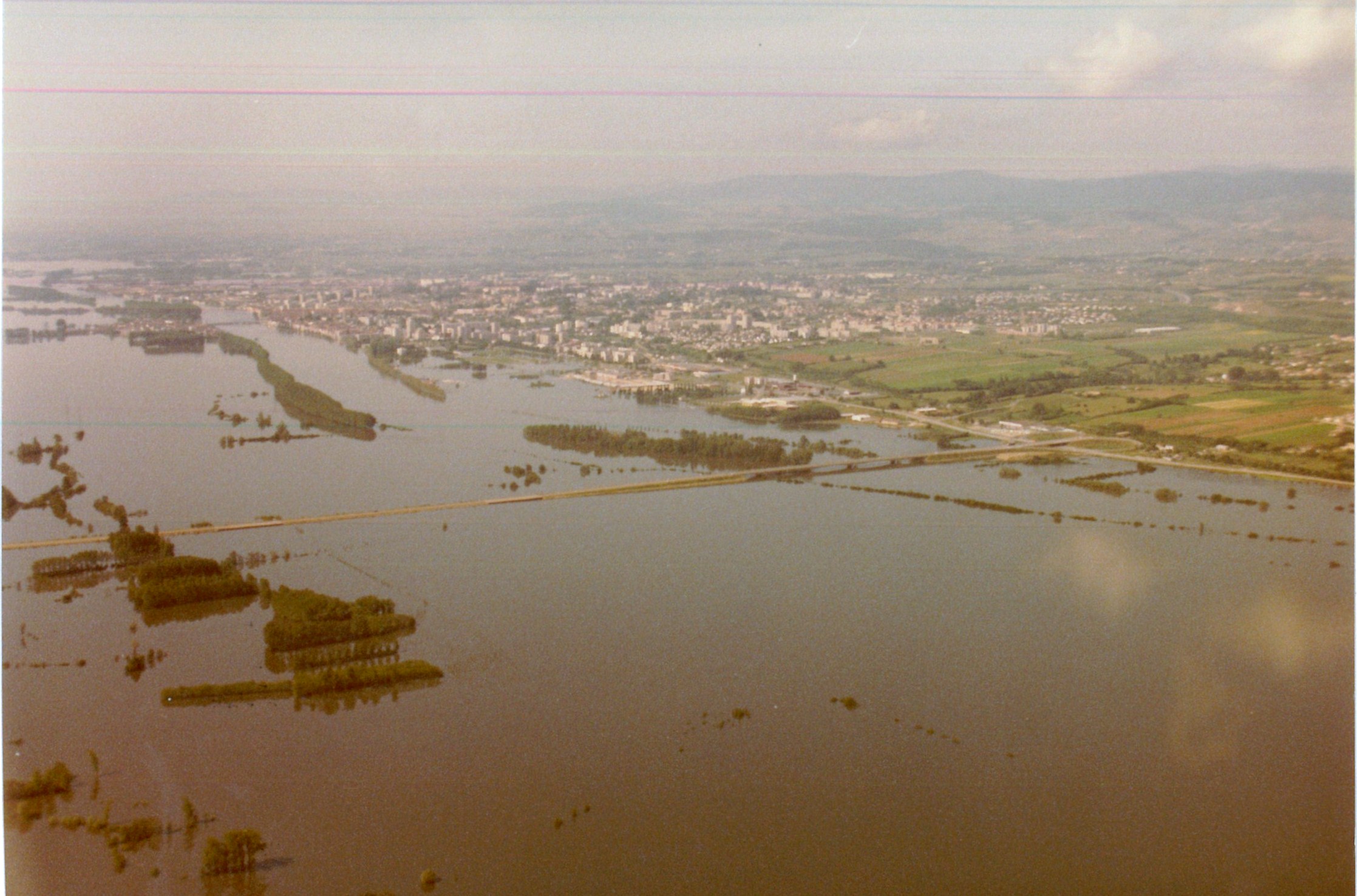 Crue de la Saône en 1983 à Feillens