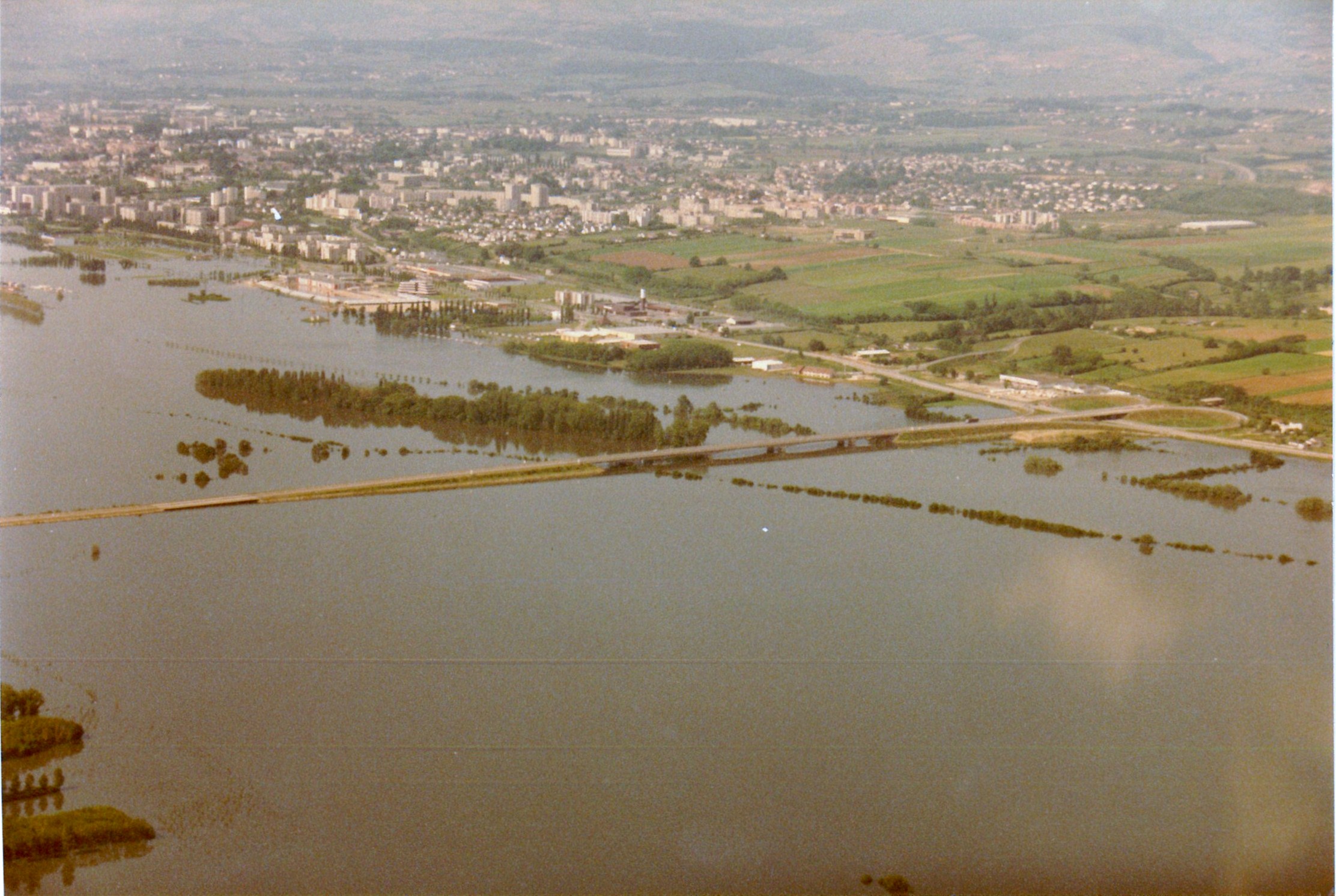 Crue de la Saône en 1983 à Feillens