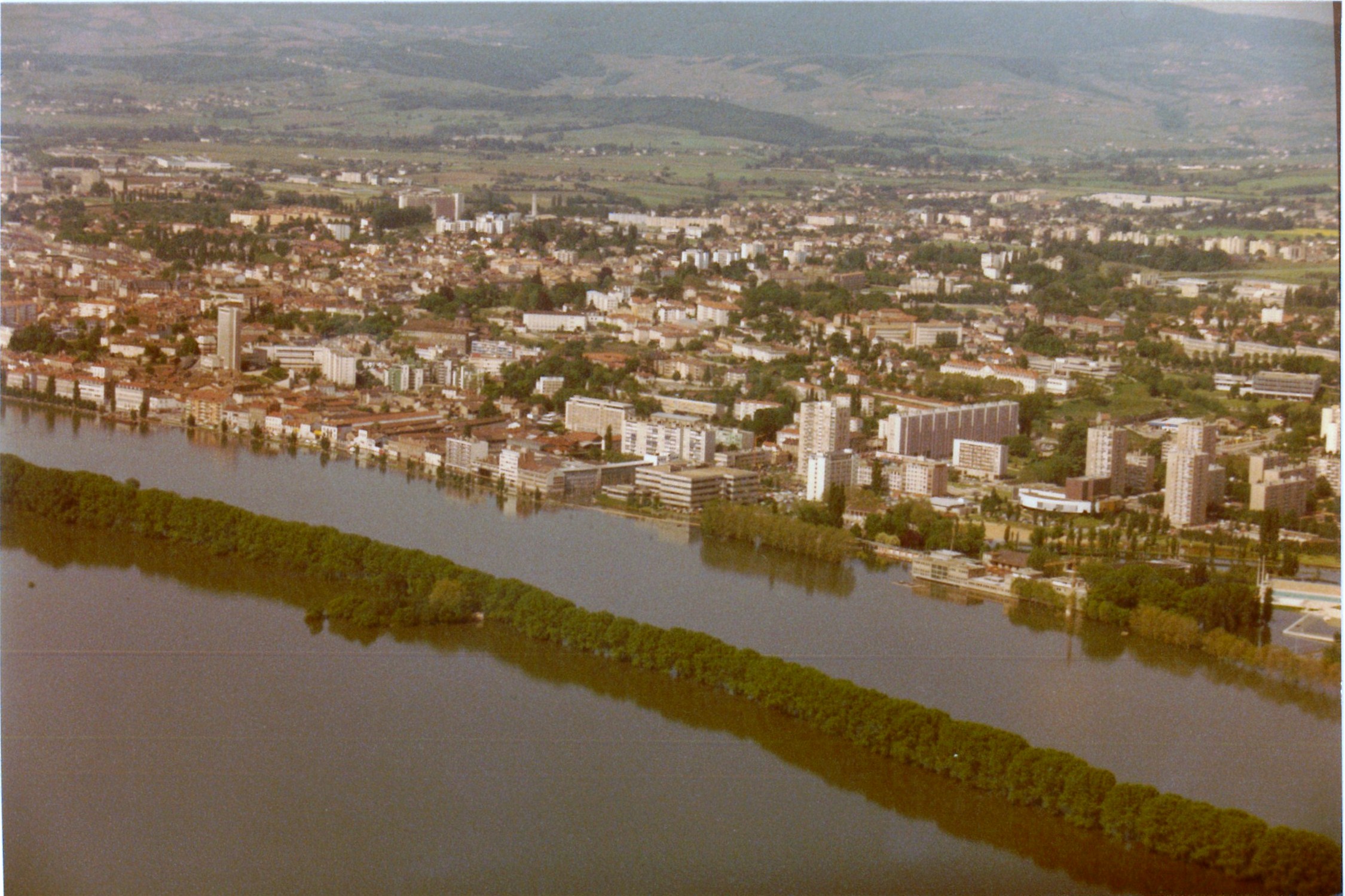 Crue de la Saône en 1983 à Replonges