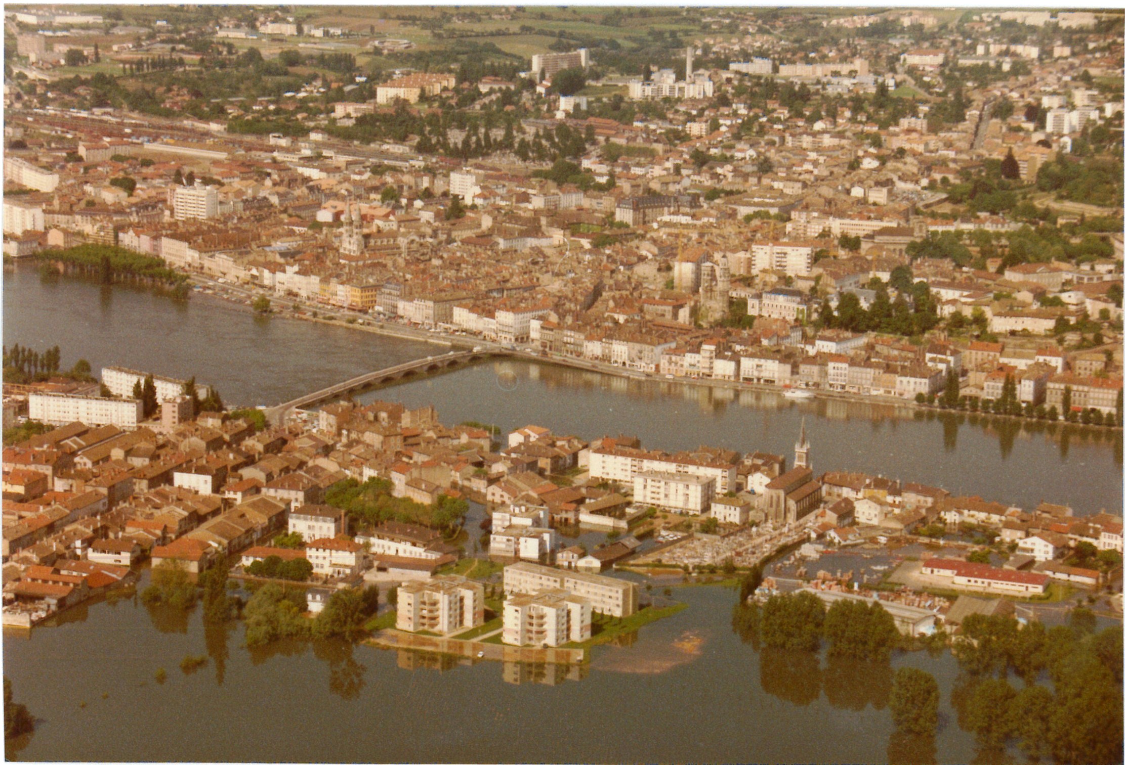 Crue de la Saône en 1983 à Replonges