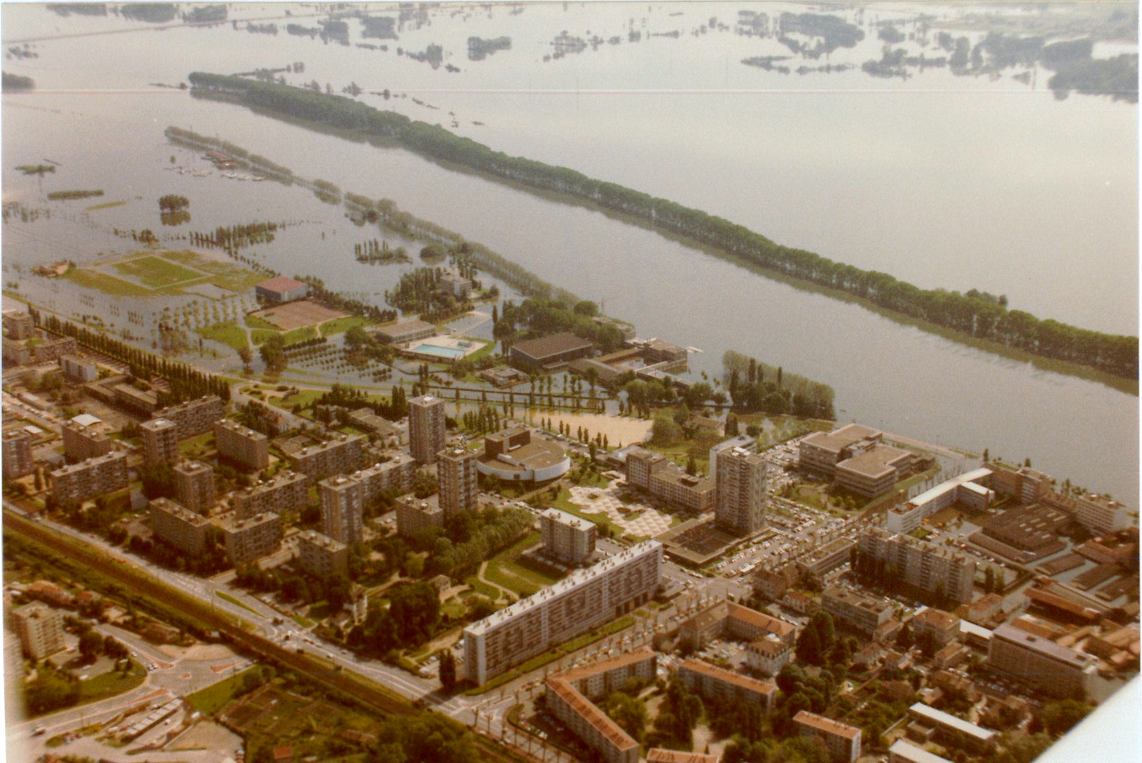 Crue de la Saône en 1983 à Mâcon