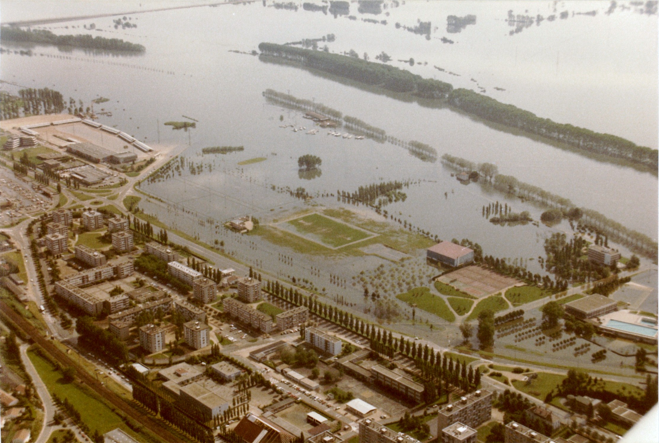 Crue de la Saône en 1983 à Mâcon