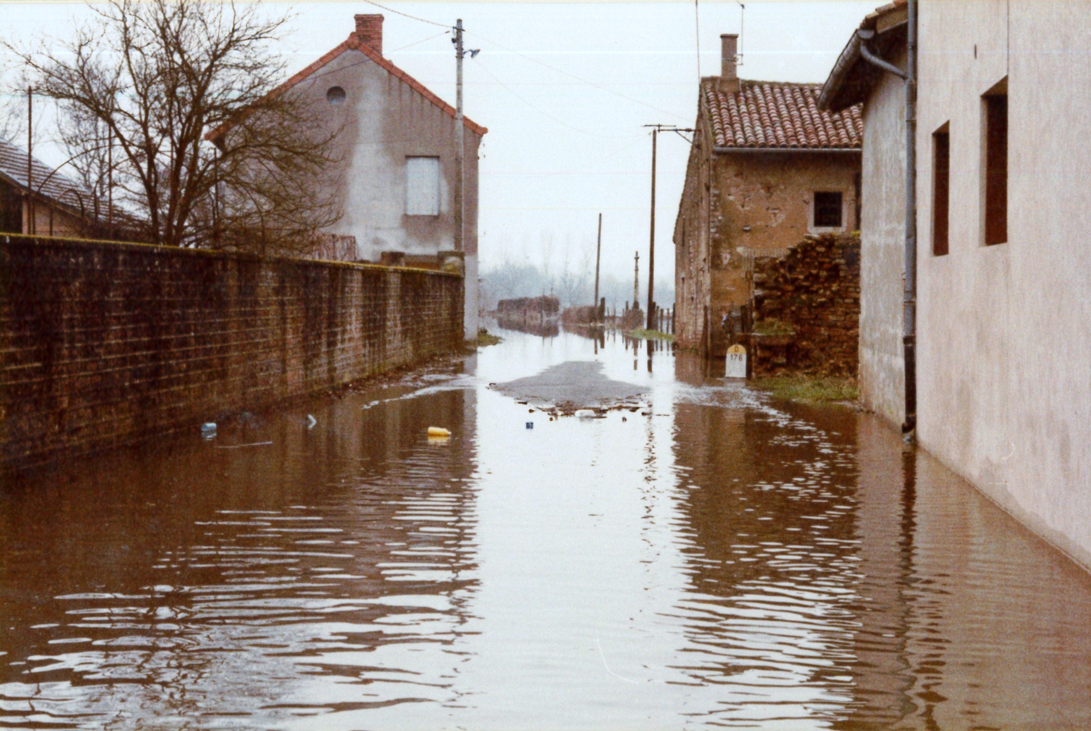 Crue de la Saône en 1981 à La Truchère