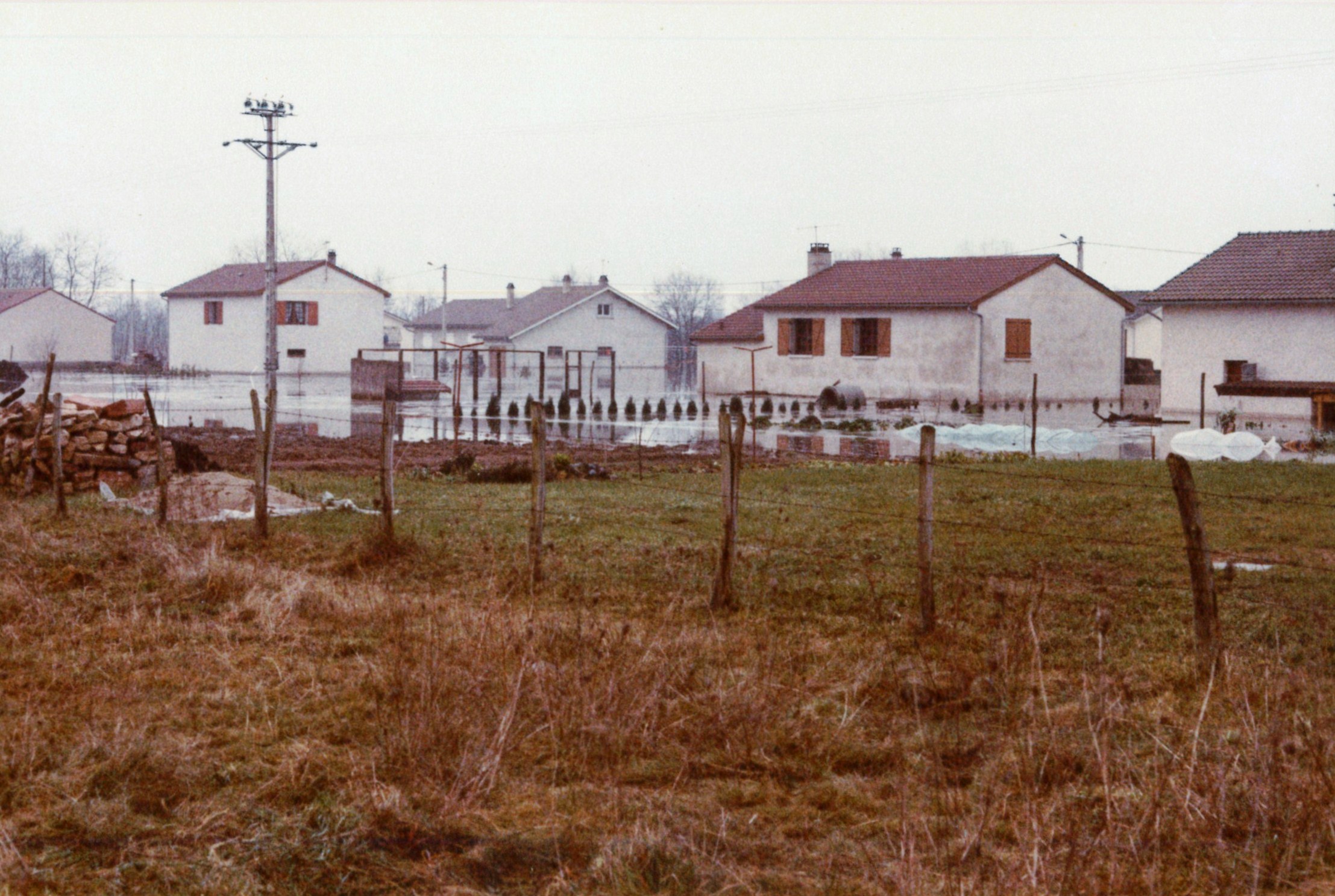 Crue de la Saône en 1981 à La Truchère