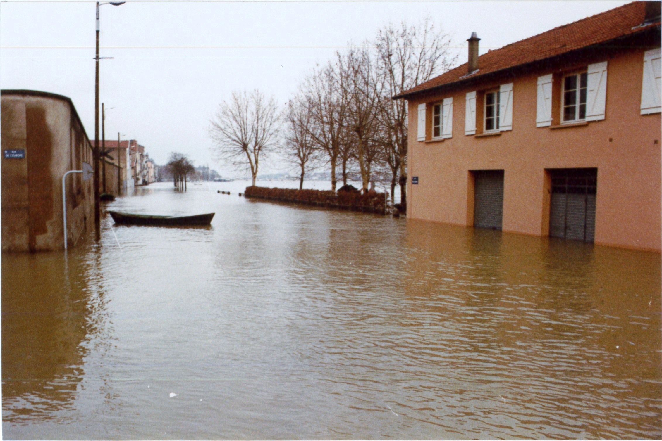 Crue de la Saône en 1981 à Mâcon