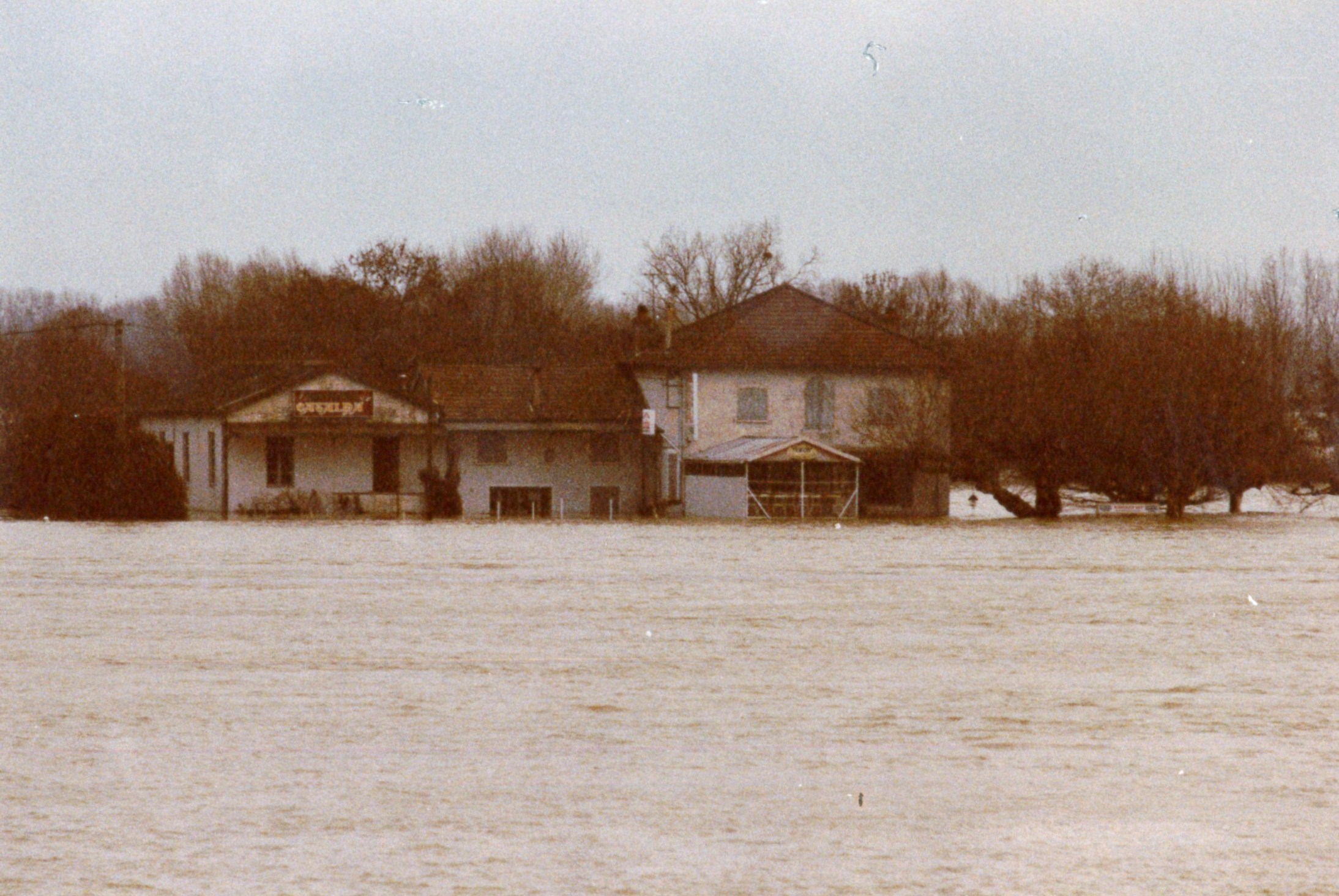 Crue de la Saône en 1981 à Grièges