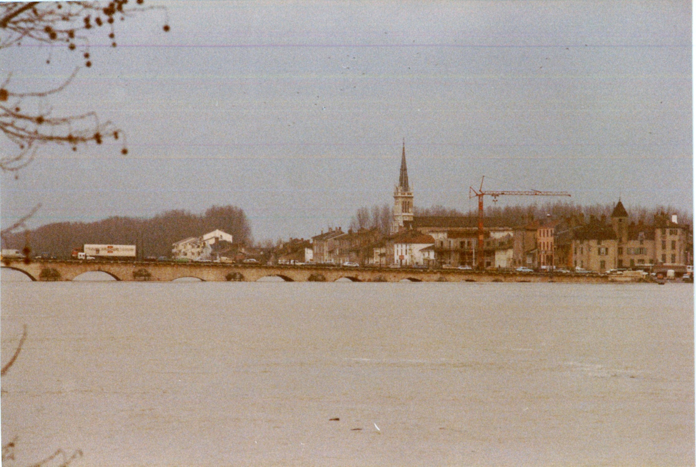 Crue de la Saône en 1981 à St Laurent-sur-Saône