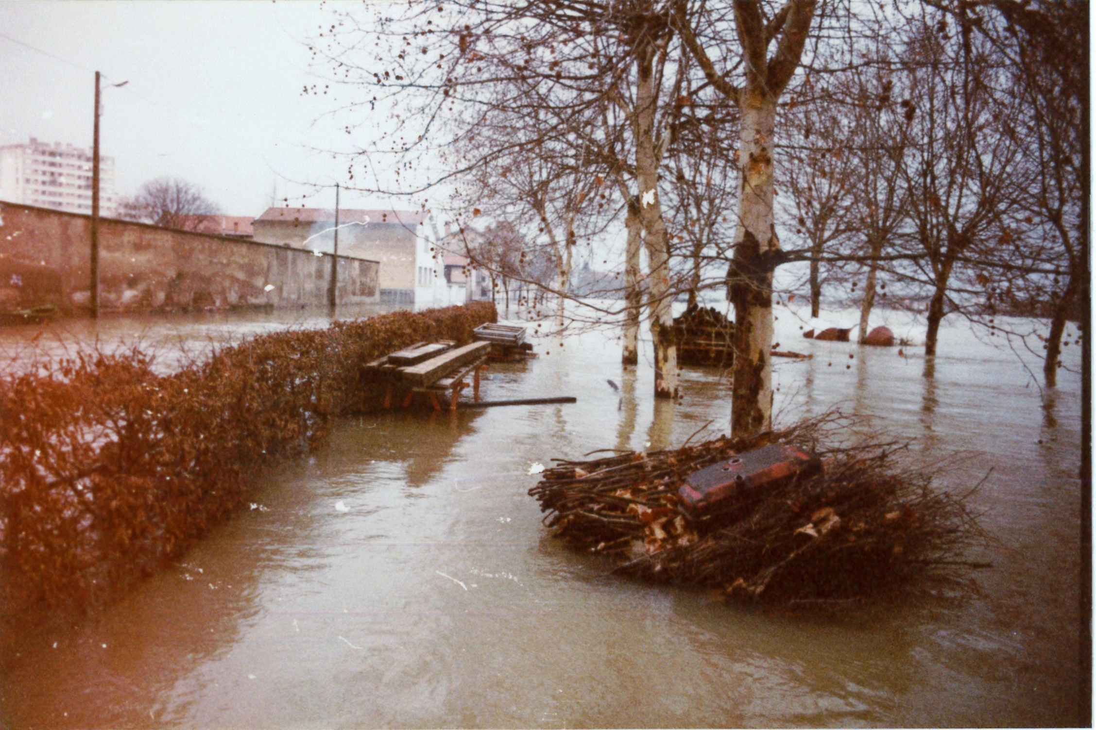 Crue de la Saône en 1981 à Mâcon