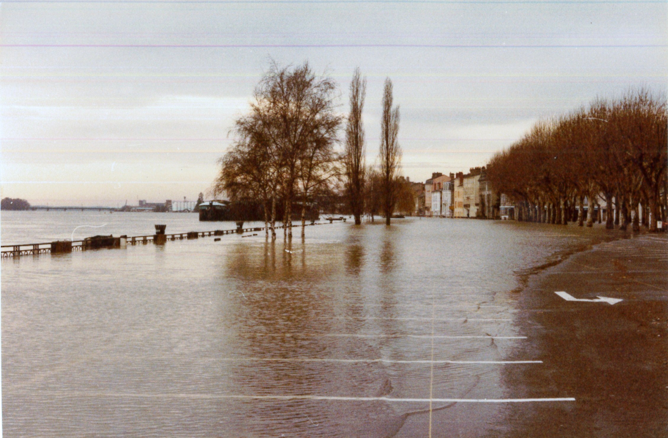 Crue de la Saône en 1981 à Mâcon