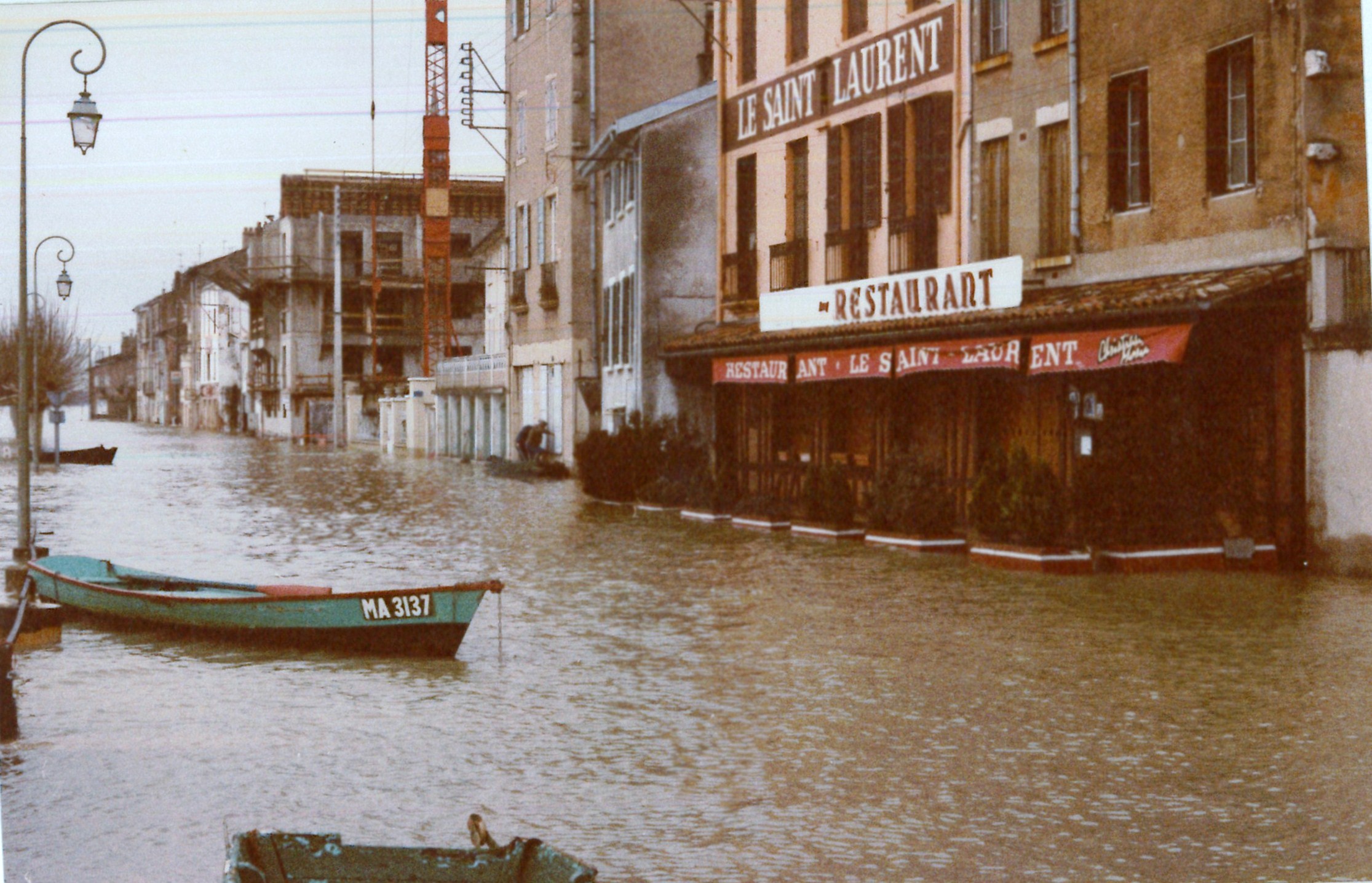 Crue de la Saône en 1981 à St Laurent-sur-Saône