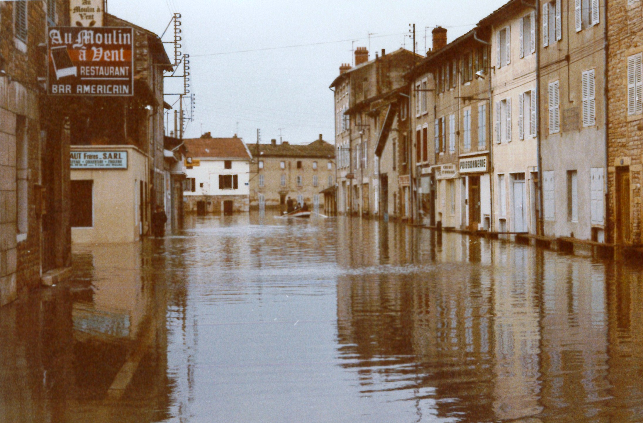 Crue de la Saône en 1981 à St Laurent-sur-Saône