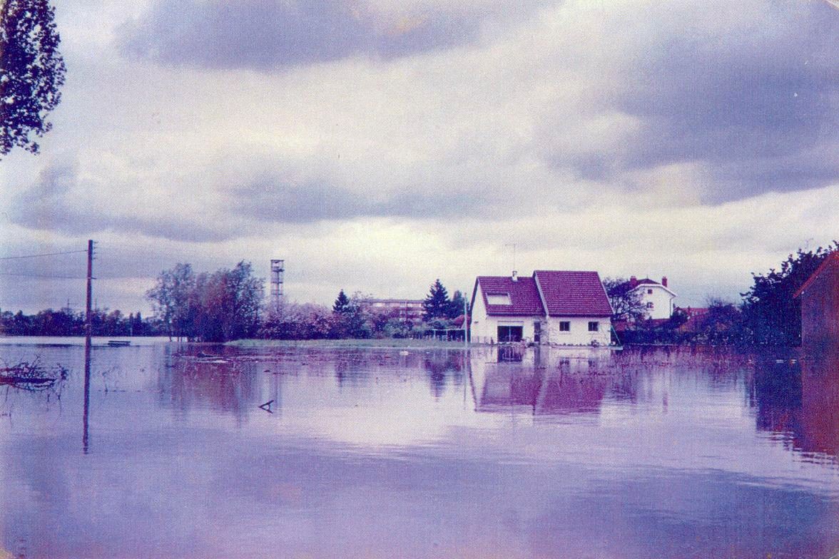 Crue de la Seille en 1985 à Louhans