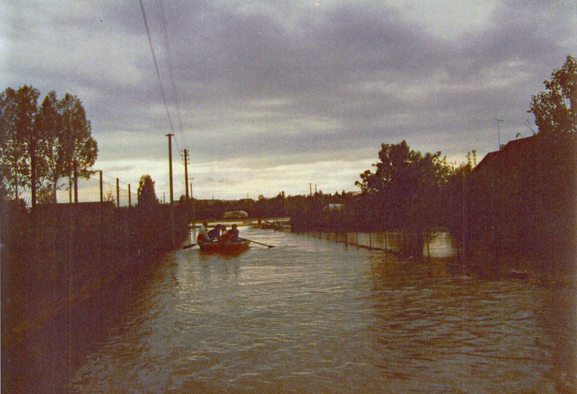 Crue de la Seille en 1985 à Louhans