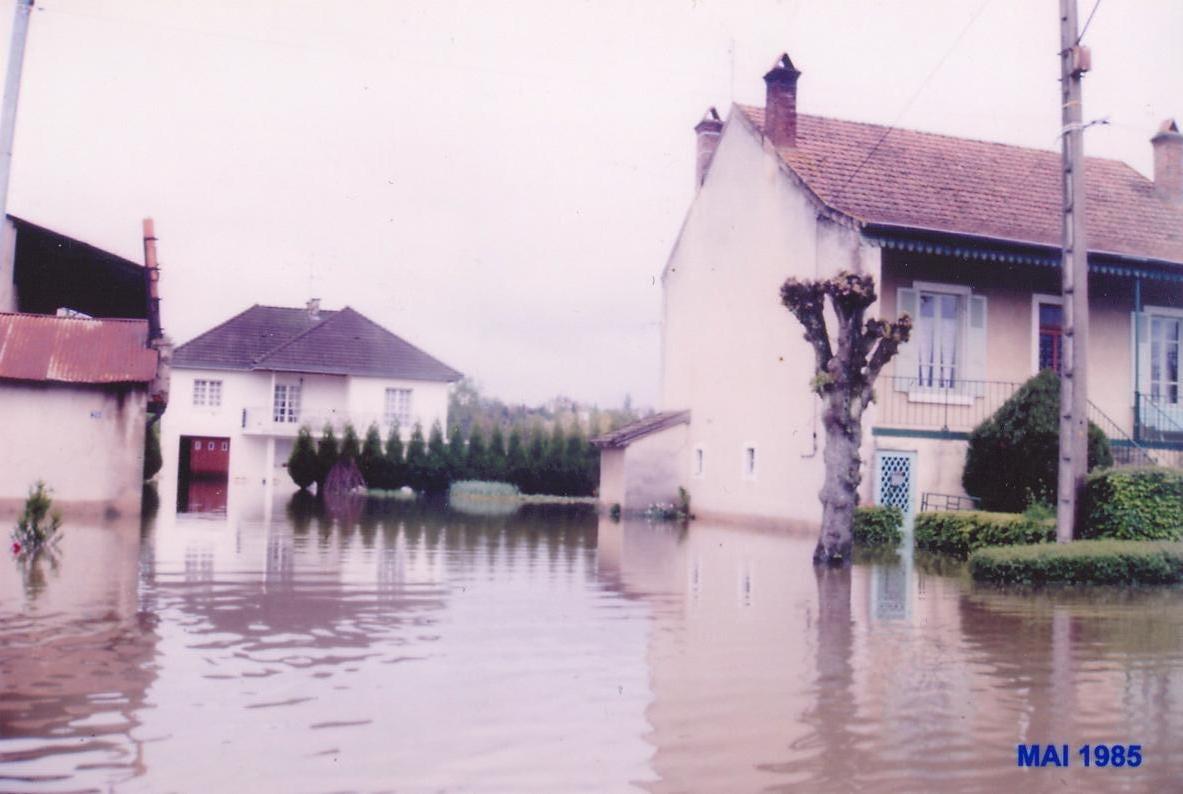 Crue de la Seille en 1985 à Louhans