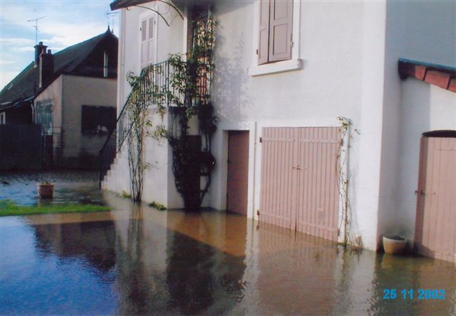 Crue de la Seille en 2002 à Louhans