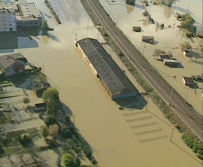 Crue de la Seille en octobre 1999 à Louhans