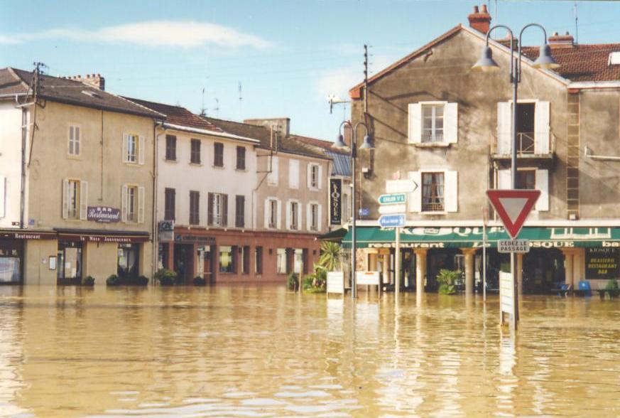 Crue de la Seille en octobre 1999 à Louhans