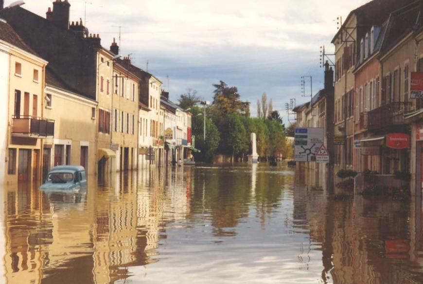 Crue de la Seille en octobre 1999 à Louhans