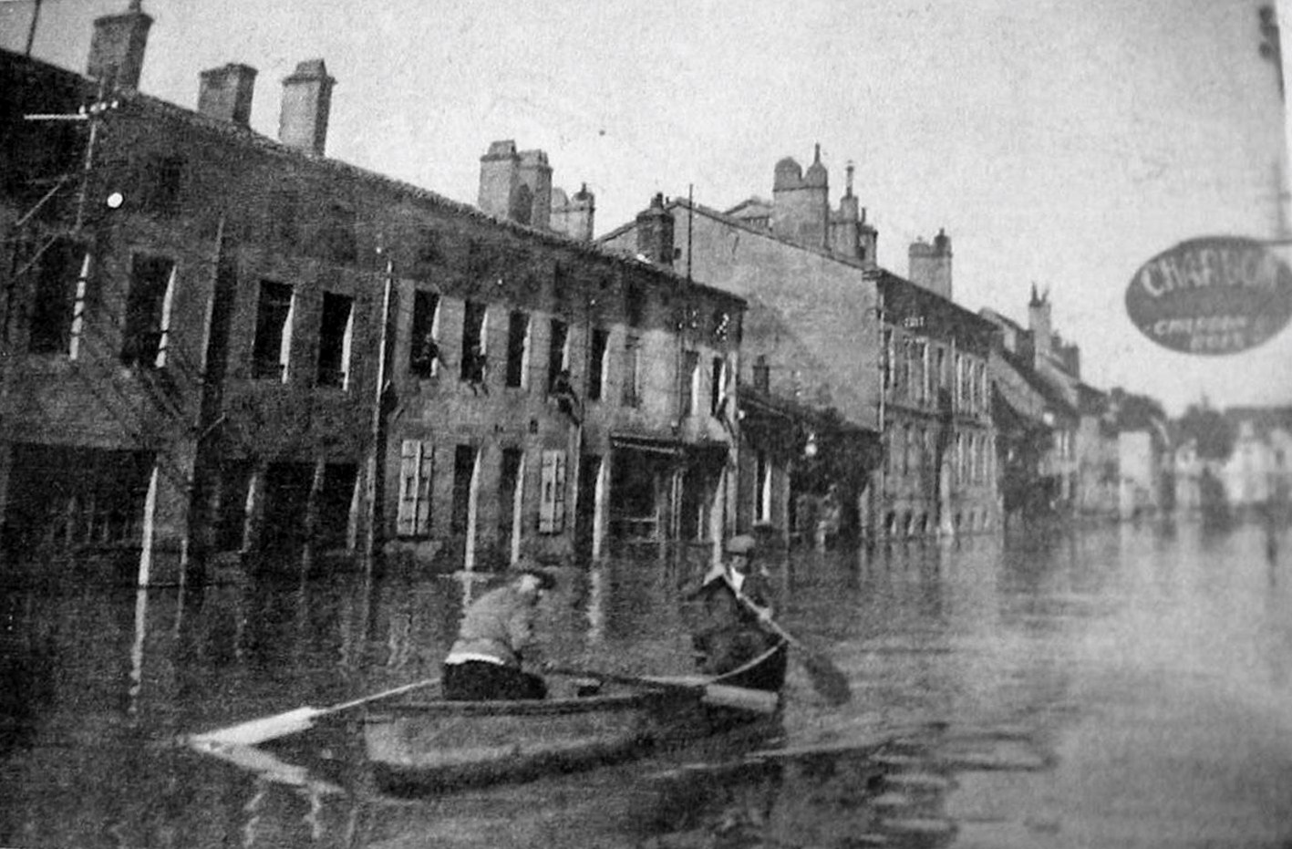 Crue de la Seille en 1935 à Louhans