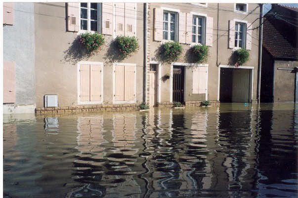 Crue de la Seille en octobre 1999 à Louhans