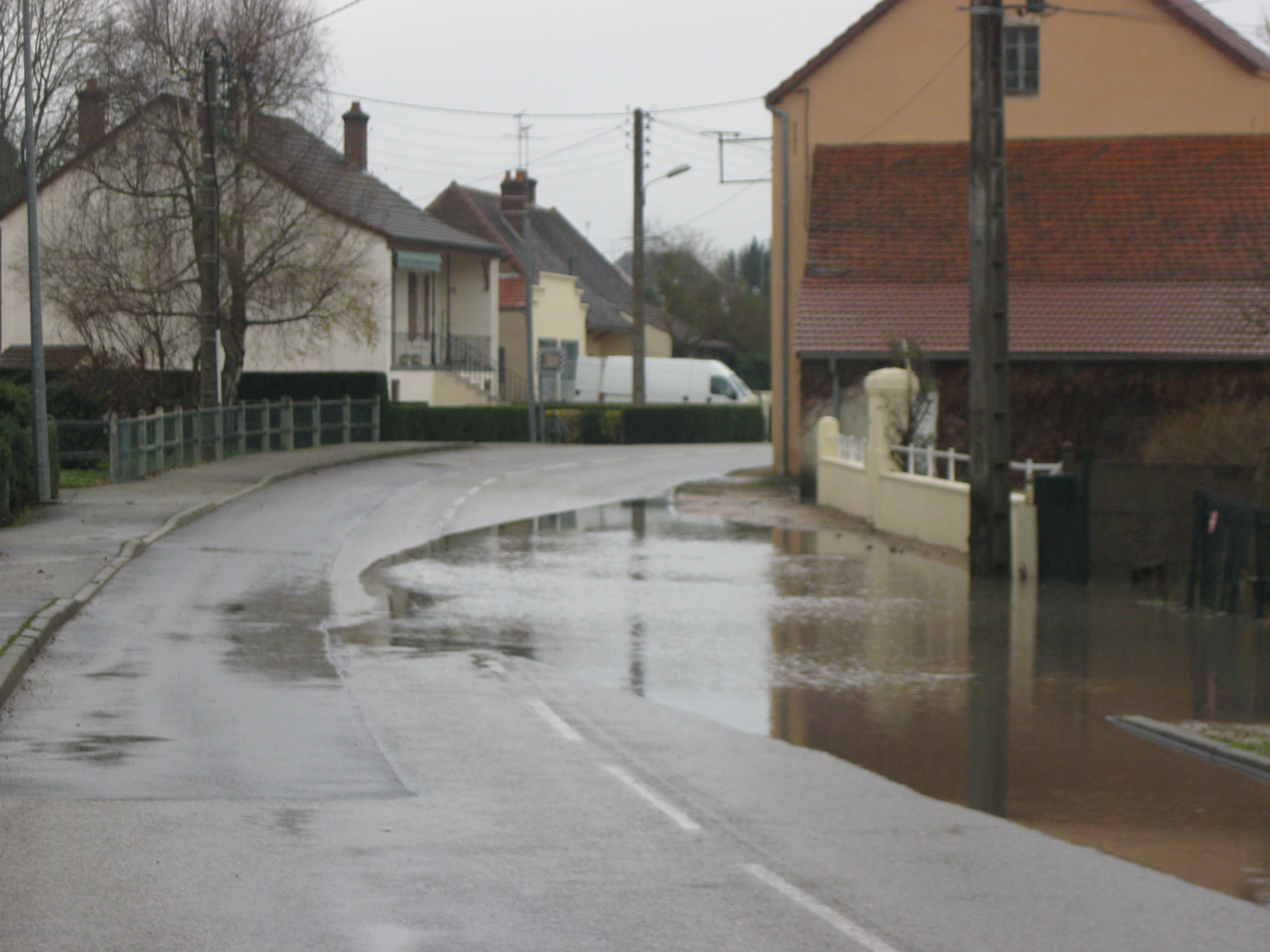 Crue de la Seille en 2012 à Louhans