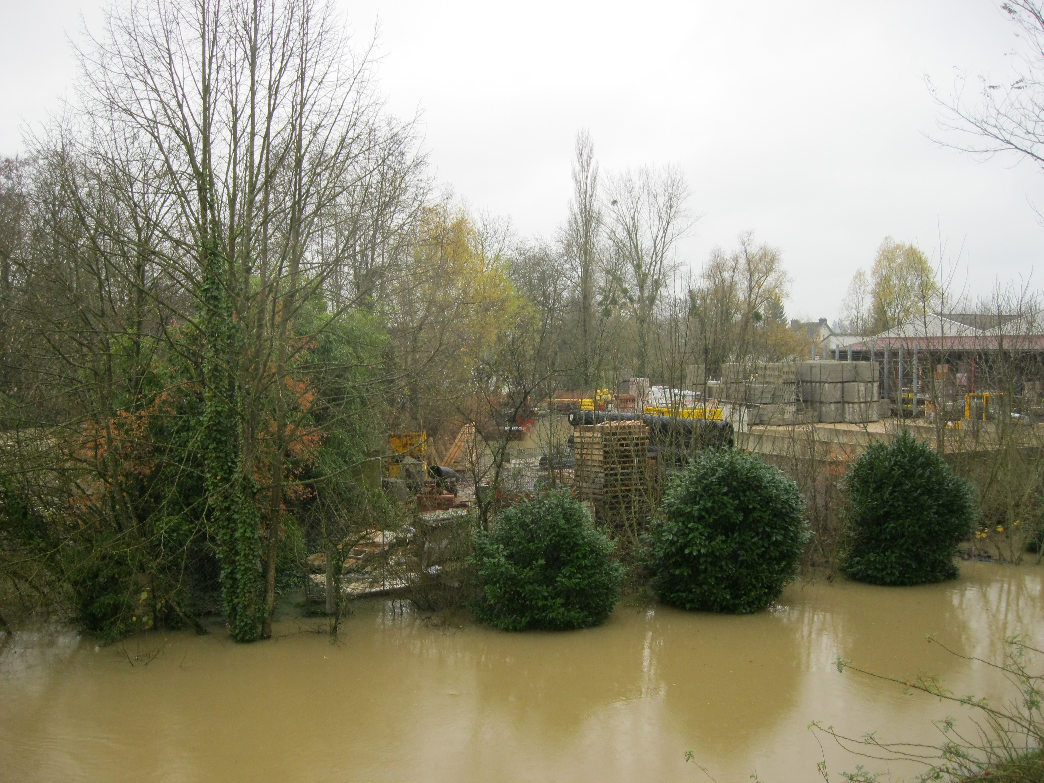 Crue de la Seille en 2012 à Louhans