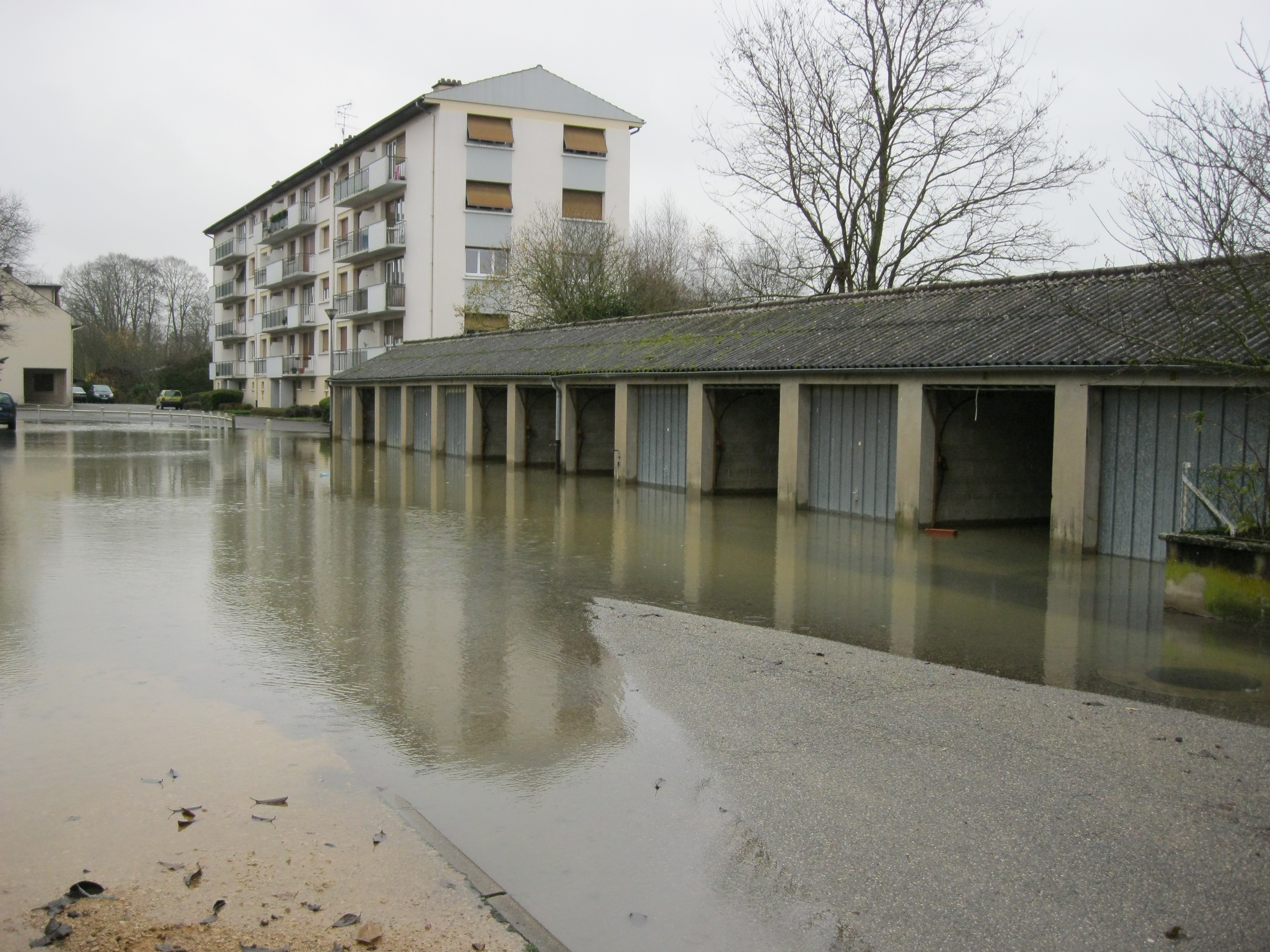 Crue de la Seille en 2012 à Louhans