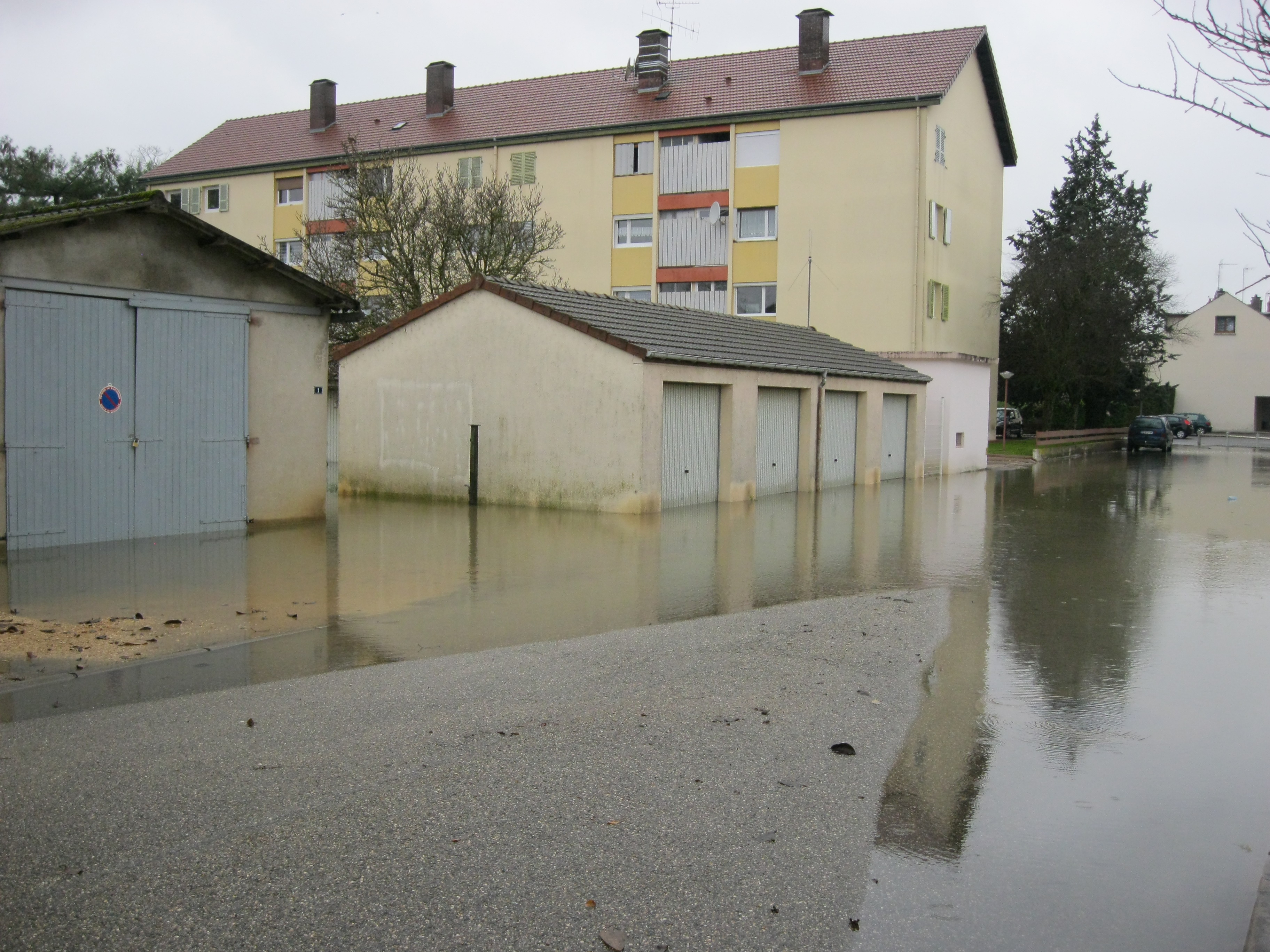 Crue de la Seille en 2012 à Louhans