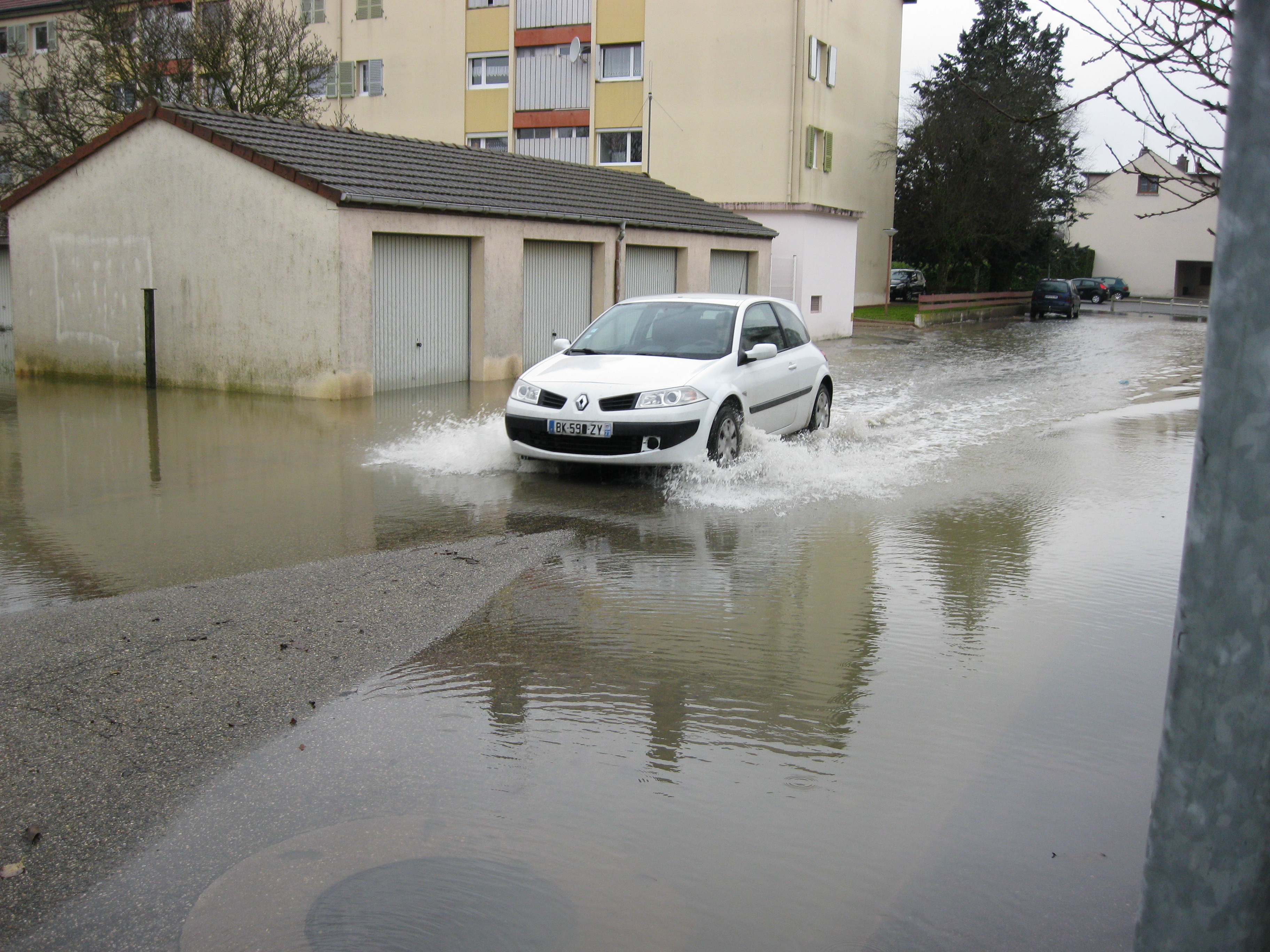 Crue de la Seille en 2012 à Louhans