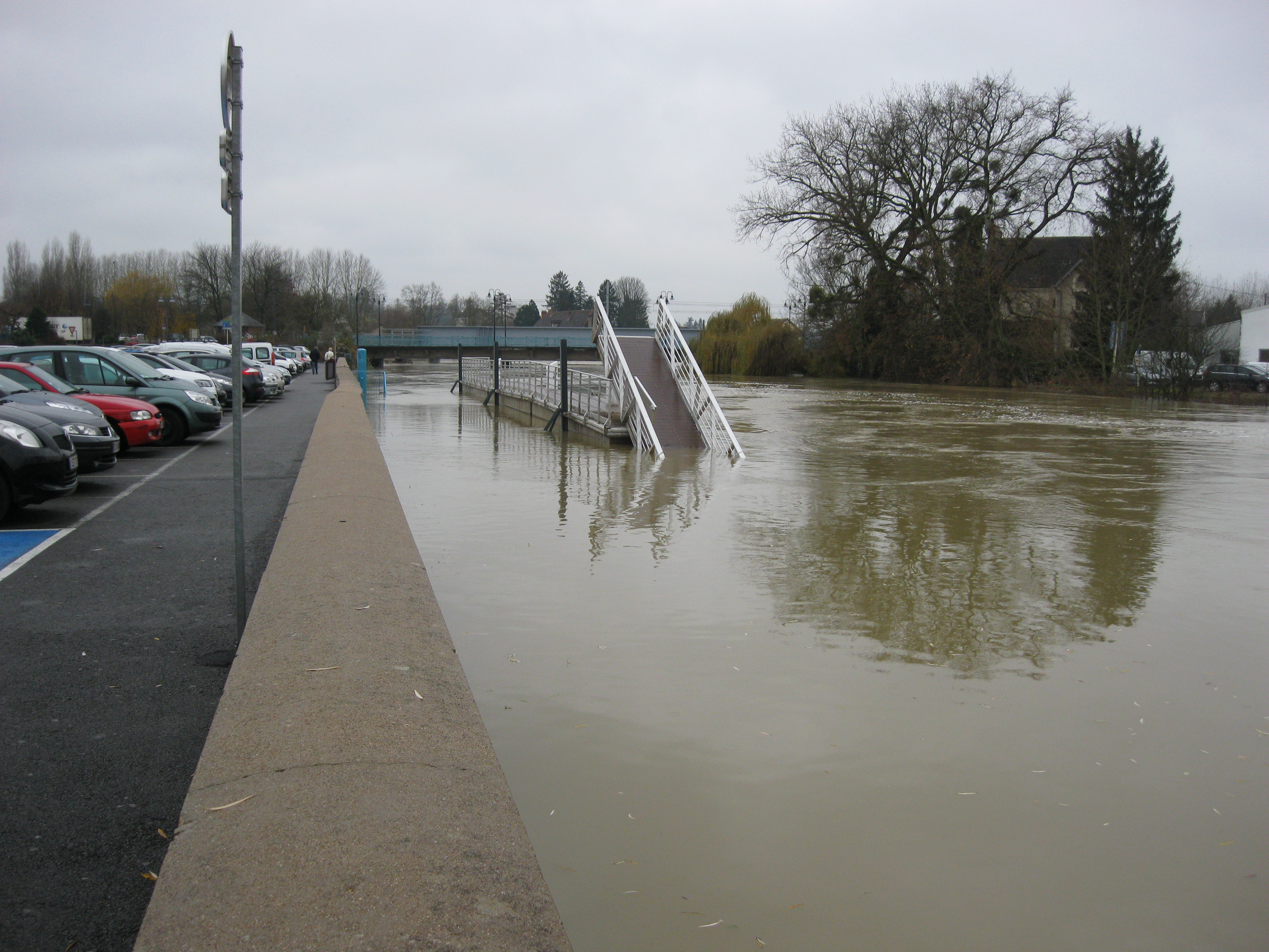 Crue de la Seille en 2012 à Louhans