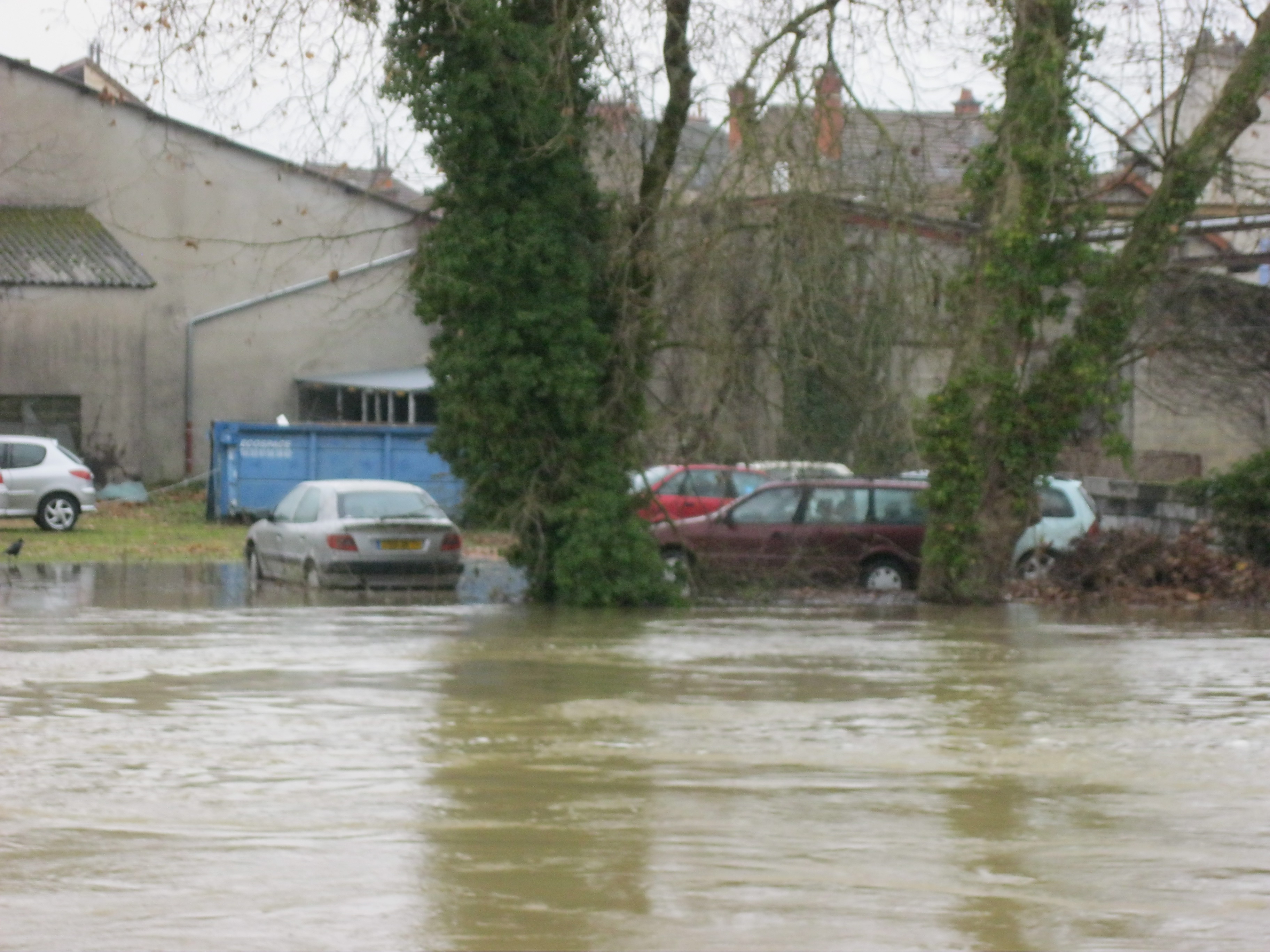 Crue de la Seille en 2012 à Louhans