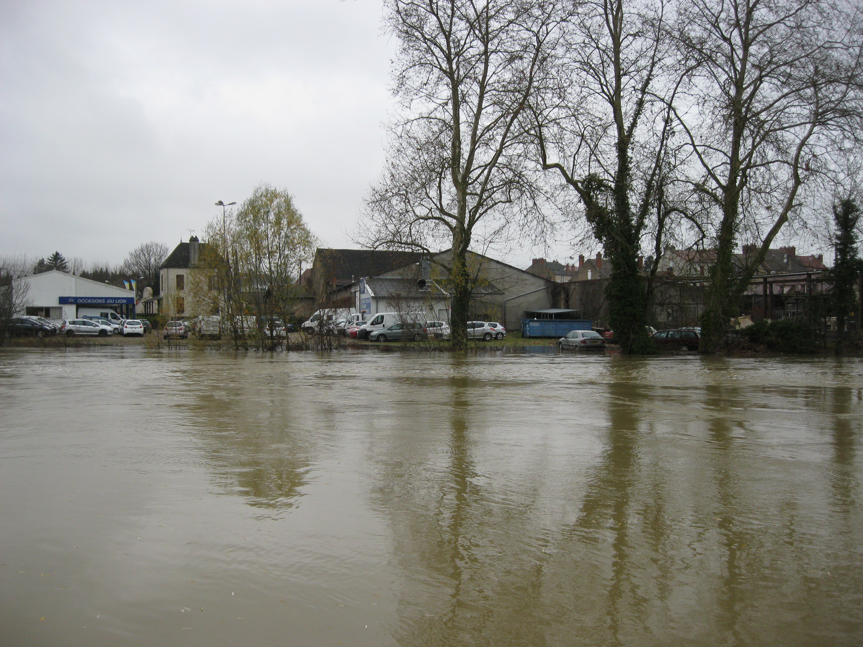 Crue de la Seille en 2012 à Louhans