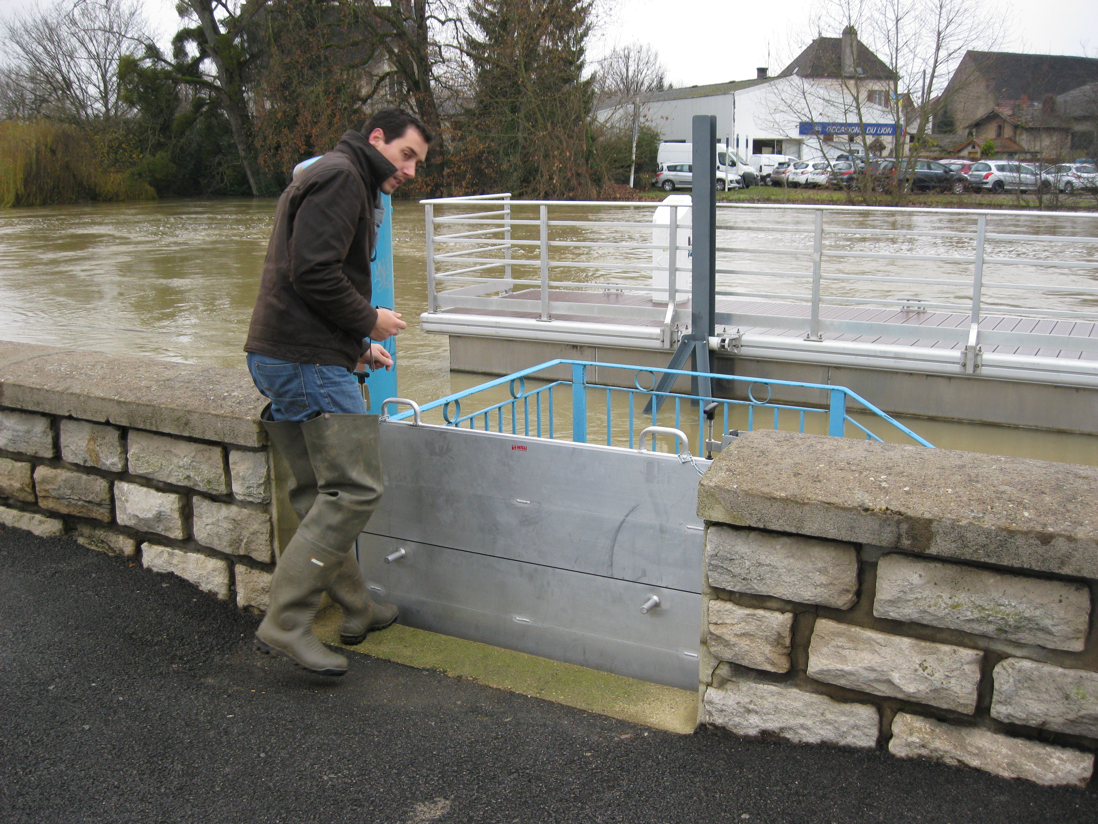 Crue de la Seille en 2012 à Louhans