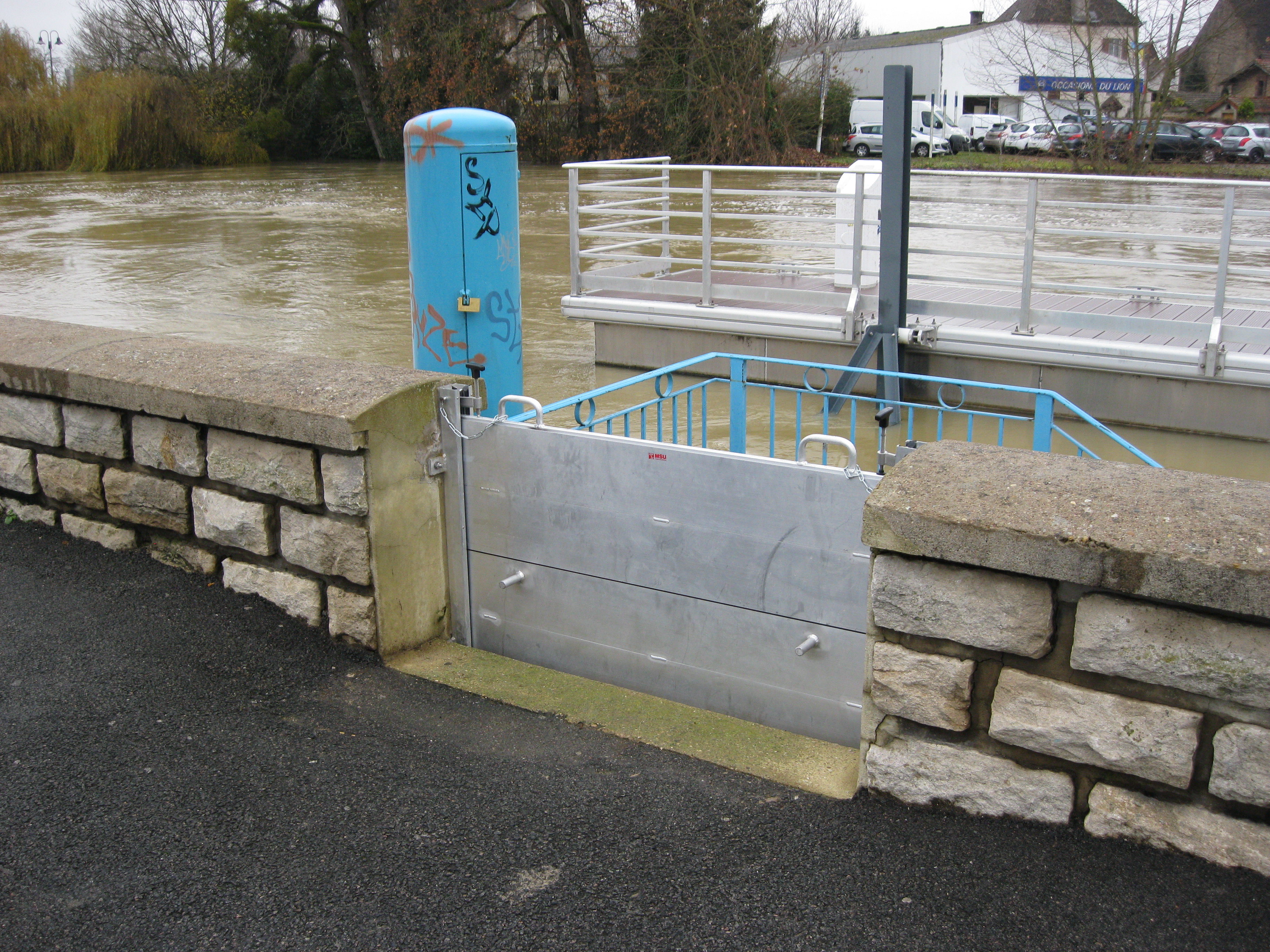 Crue de la Seille en 2012 à Louhans