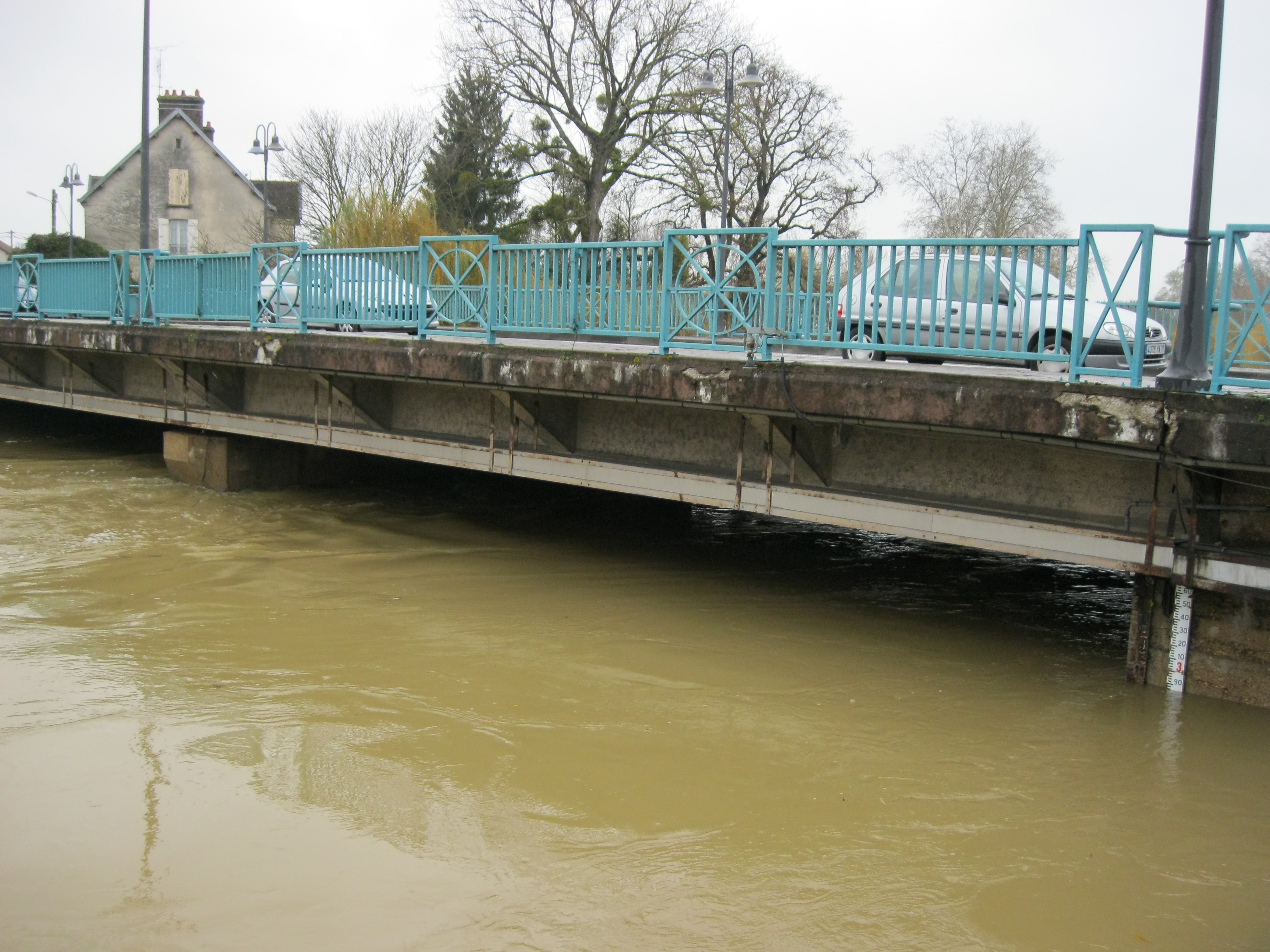 Crue de la Seille en 2012 à Louhans