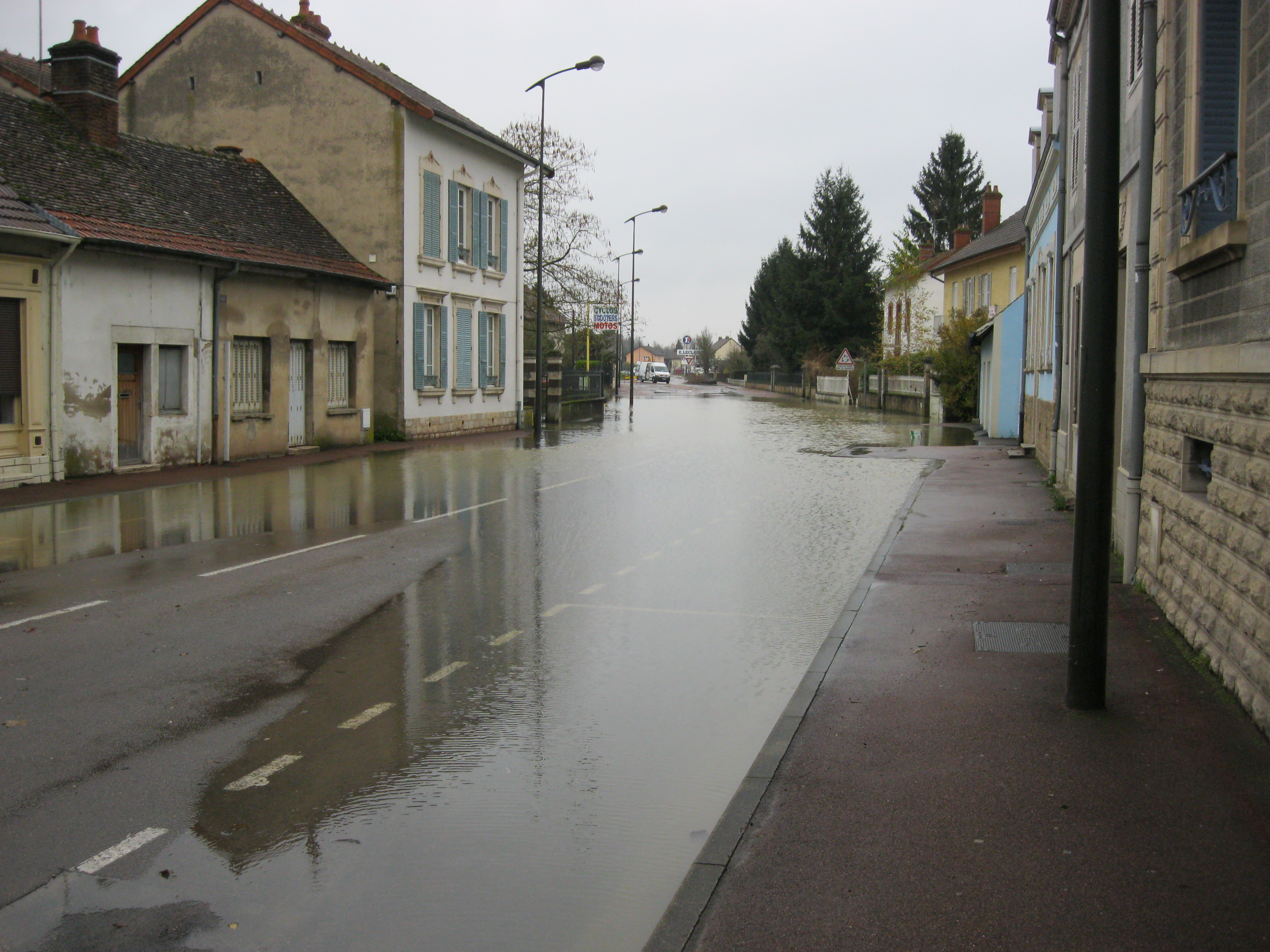 Crue de la Seille en 2012 à Louhans