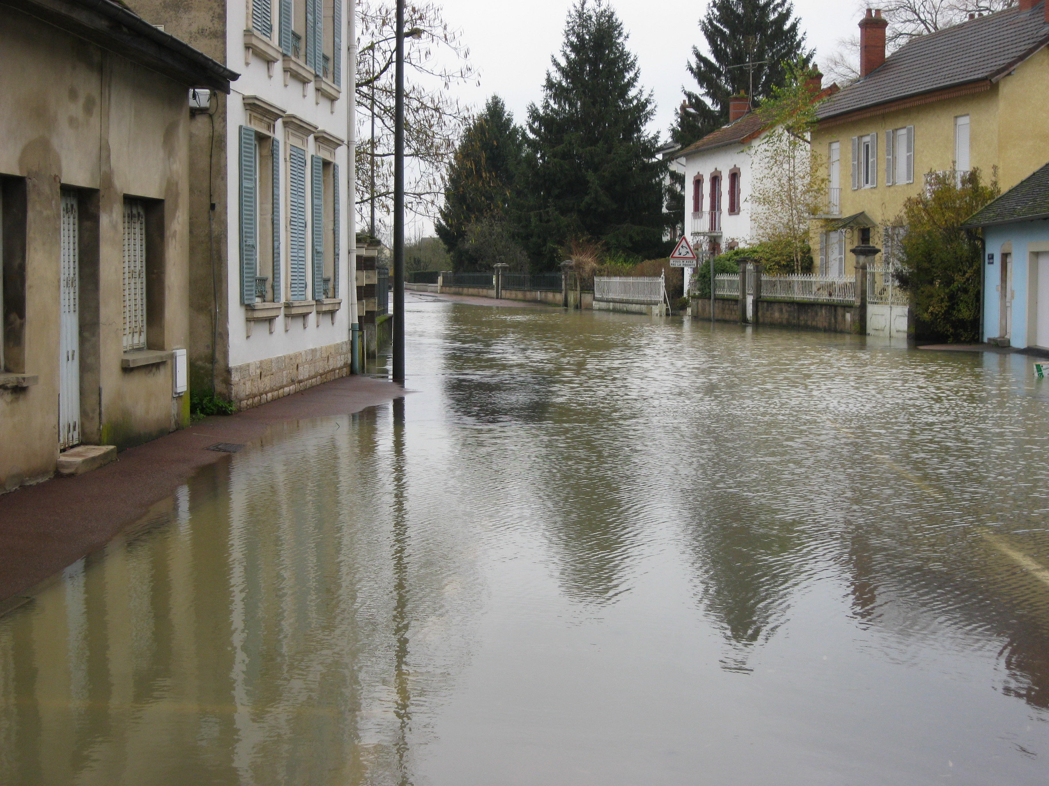 Crue de la Seille en 2012 à Louhans